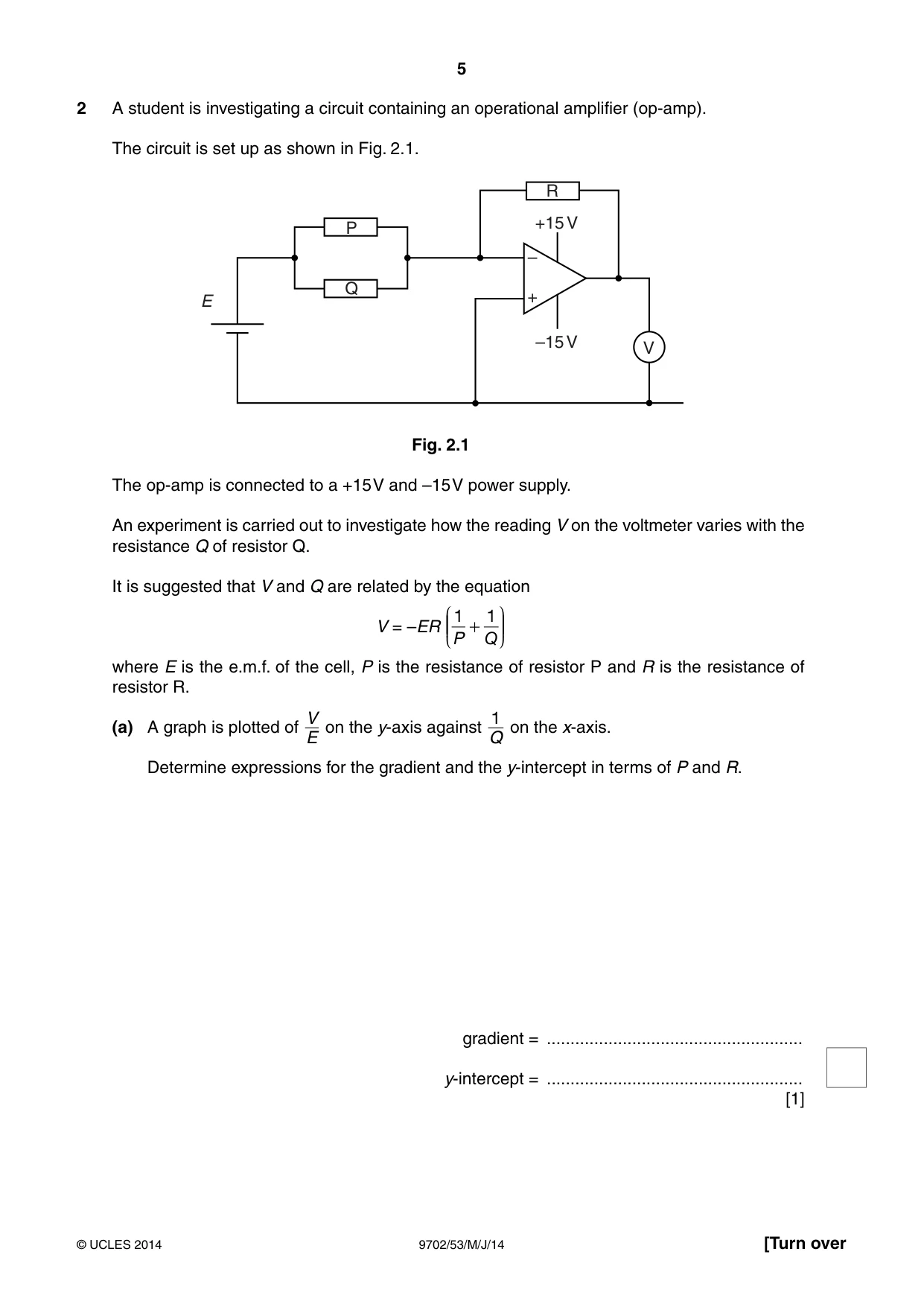 Cambridge A Level Physics 9702 2014 May/June Paper 5 · Variant 3 question paper, page 5 of 8