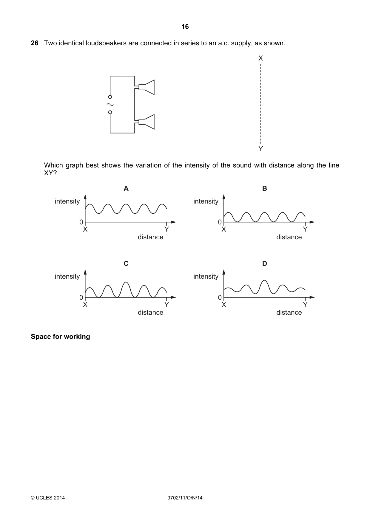 Cambridge A Level Physics 9702 2014 Oct/Nov Paper 1 · Variant 1 question paper, page 16 of 28