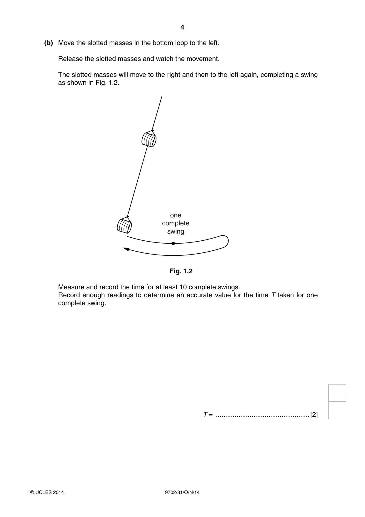 Cambridge A Level Physics 9702 2014 Oct/Nov Paper 3 · Variant 1 question paper, page 4 of 12
