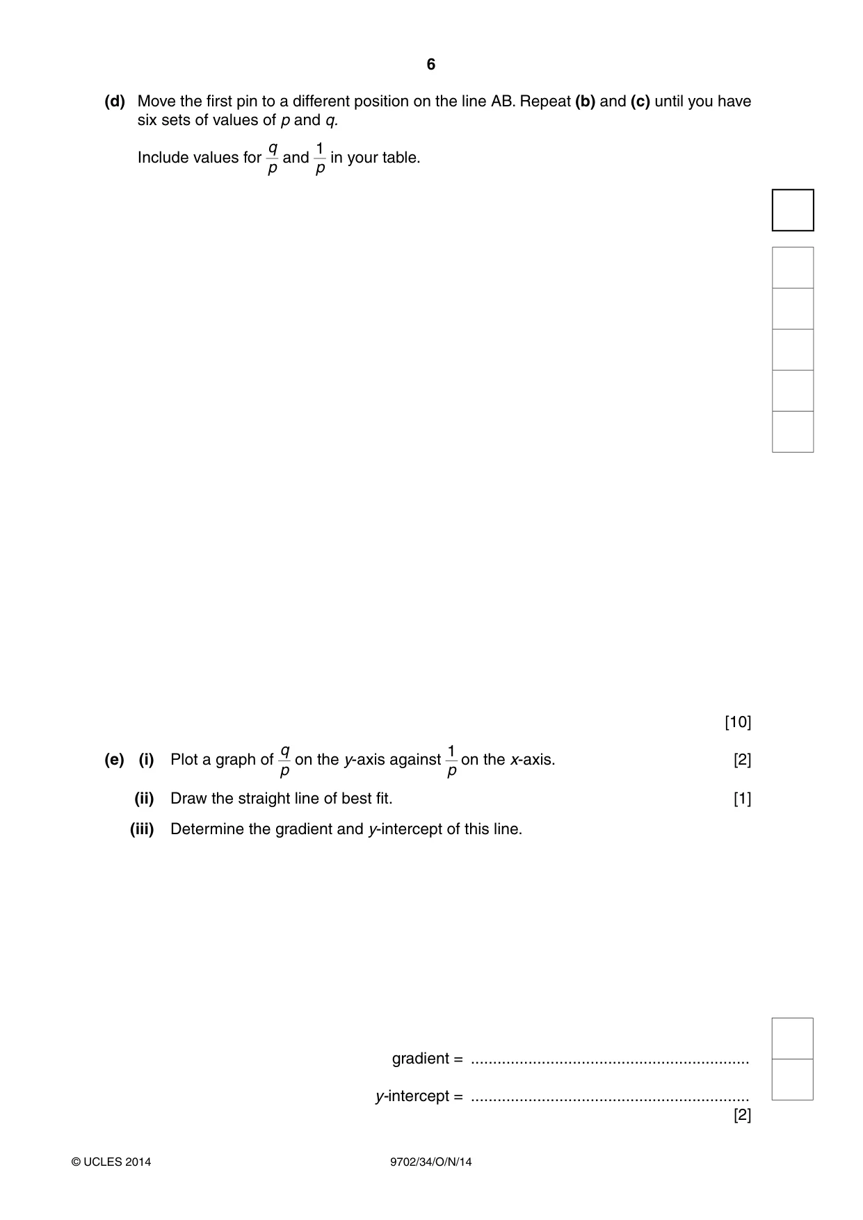 Cambridge A Level Physics 9702 2014 Oct/Nov Paper 3 · Variant 4 question paper, page 6 of 12
