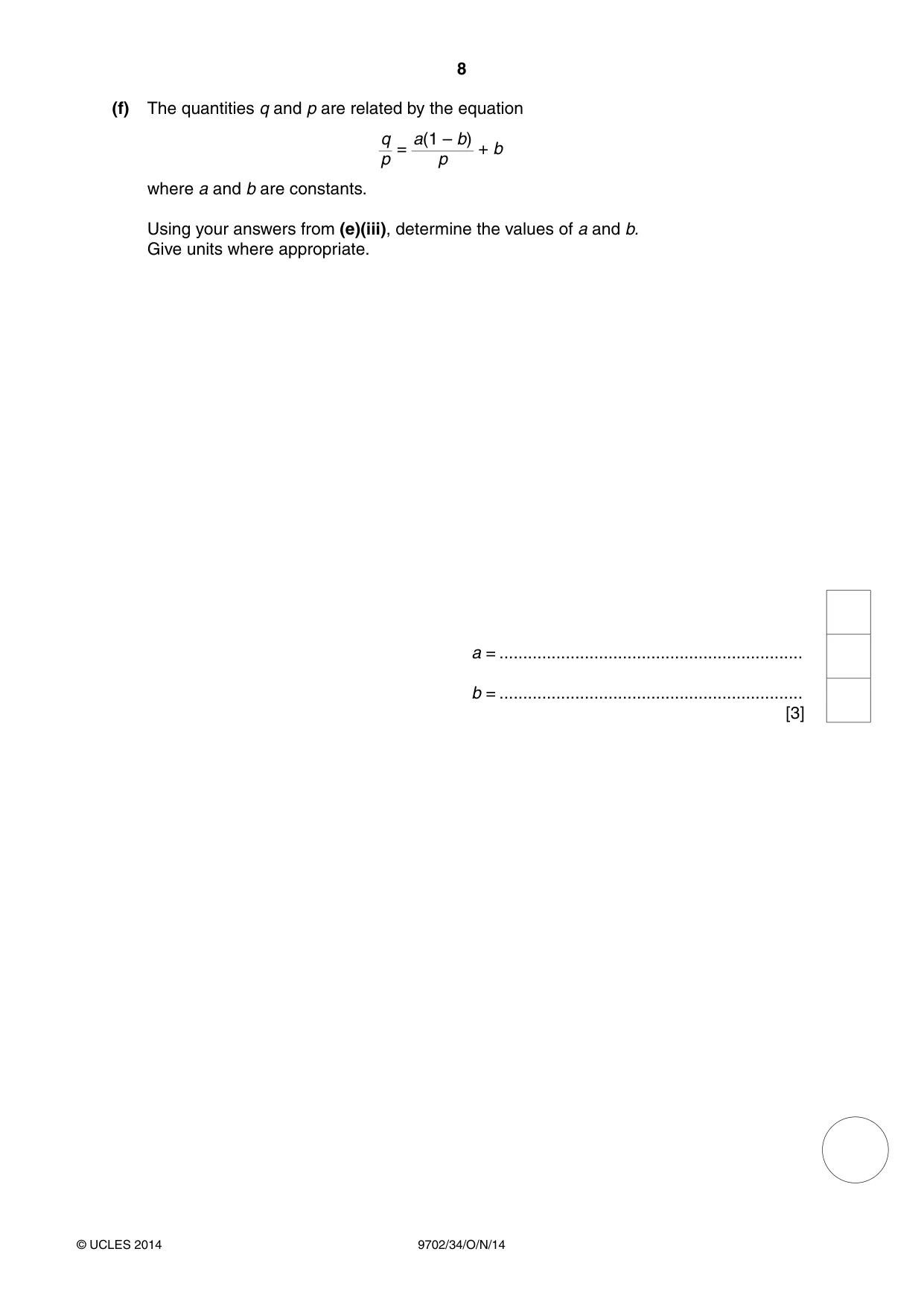 Cambridge A Level Physics 9702 2014 Oct/Nov Paper 3 · Variant 4 question paper, page 8 of 12