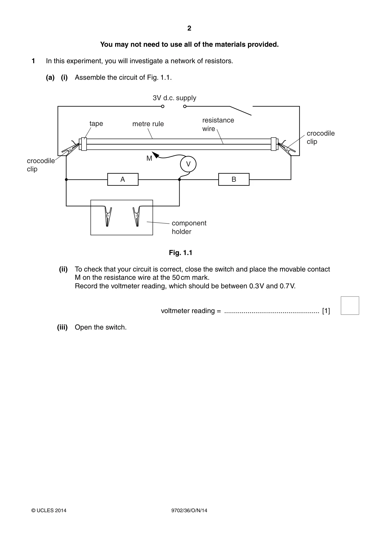 Cambridge A Level Physics 9702 2014 Oct/Nov Paper 3 · Variant 6 question paper, page 2 of 12