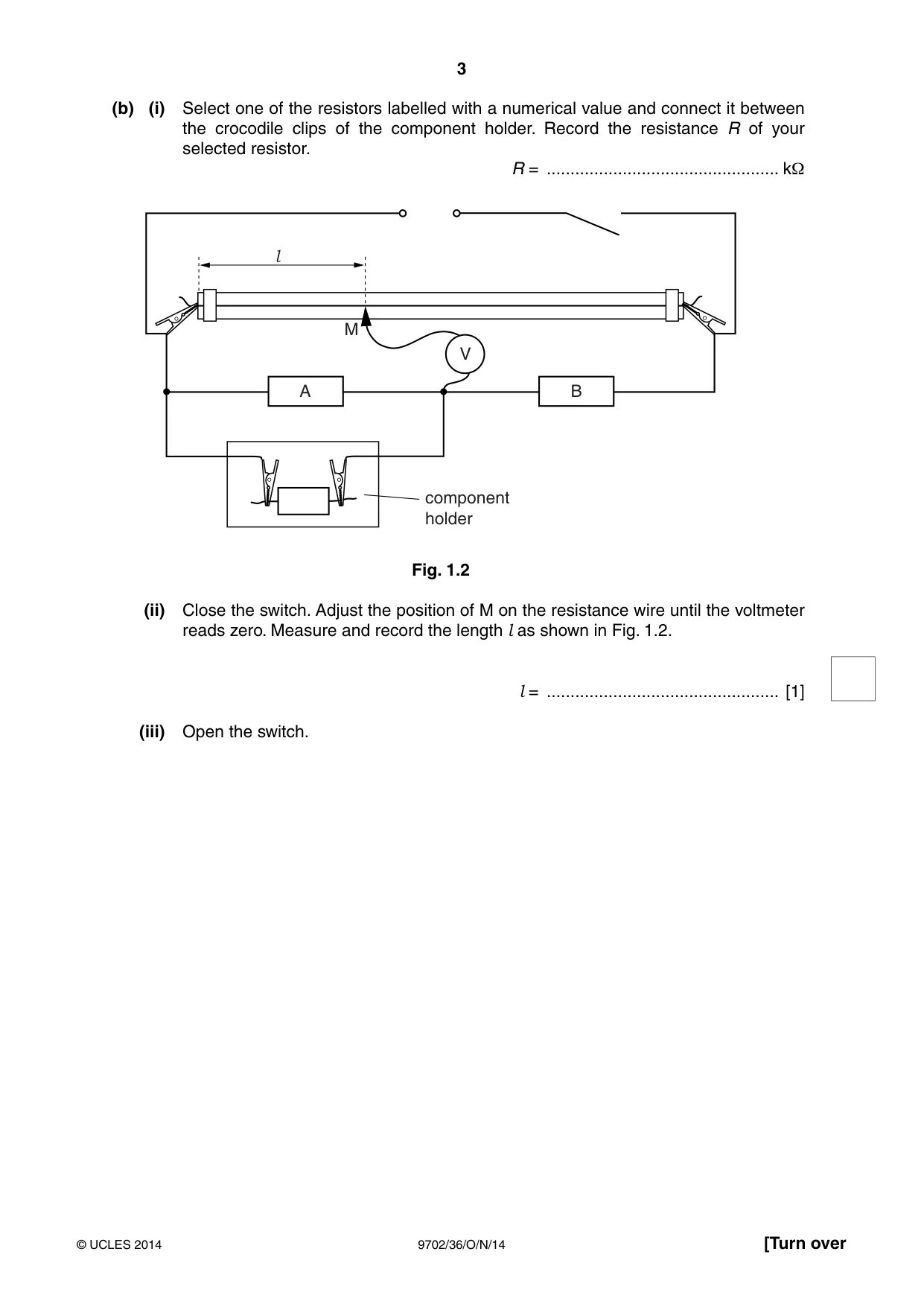 Cambridge A Level Physics 9702 2014 Oct/Nov Paper 3 · Variant 6 question paper, page 3 of 12