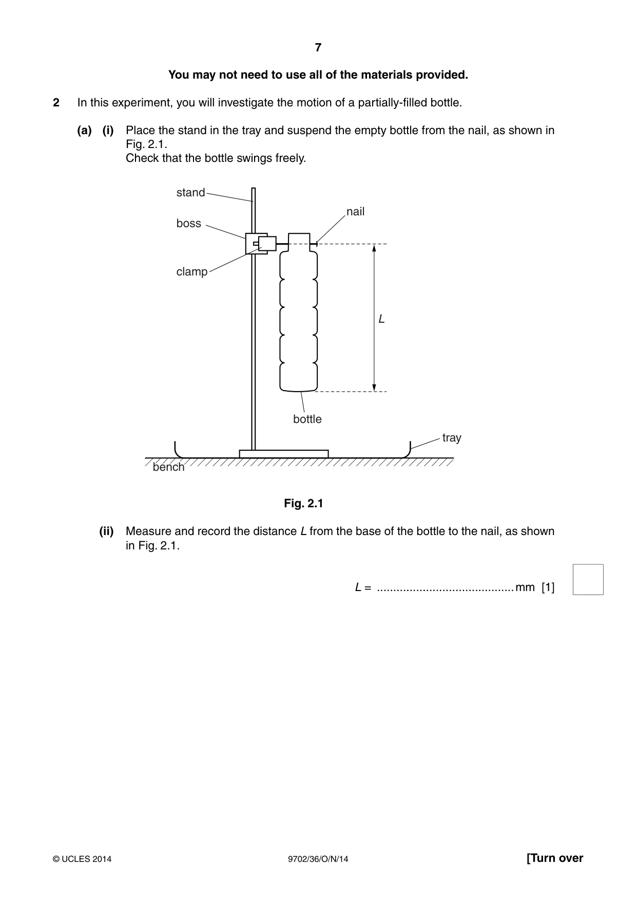 Cambridge A Level Physics 9702 2014 Oct/Nov Paper 3 · Variant 6 question paper, page 7 of 12