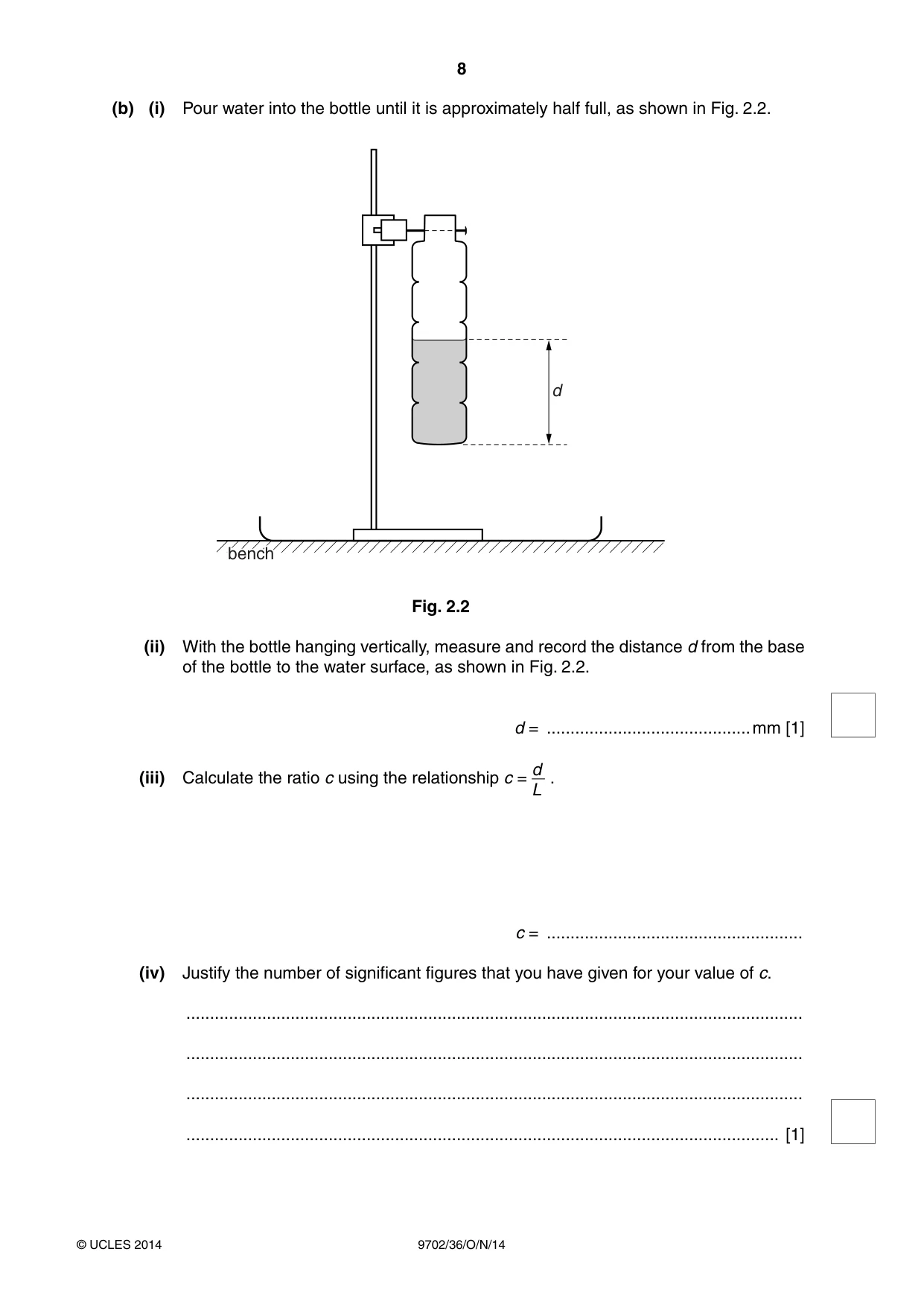 Cambridge A Level Physics 9702 2014 Oct/Nov Paper 3 · Variant 6 question paper, page 8 of 12