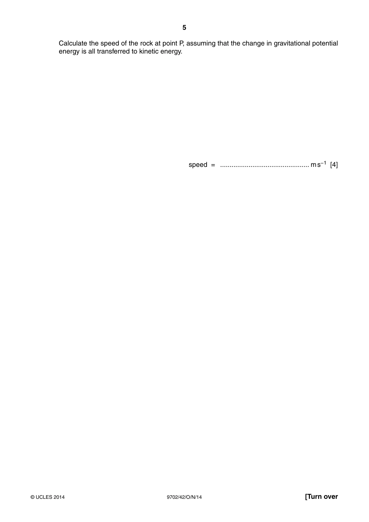 Cambridge A Level Physics 9702 2014 Oct/Nov Paper 4 · Variant 2 question paper, page 5 of 28
