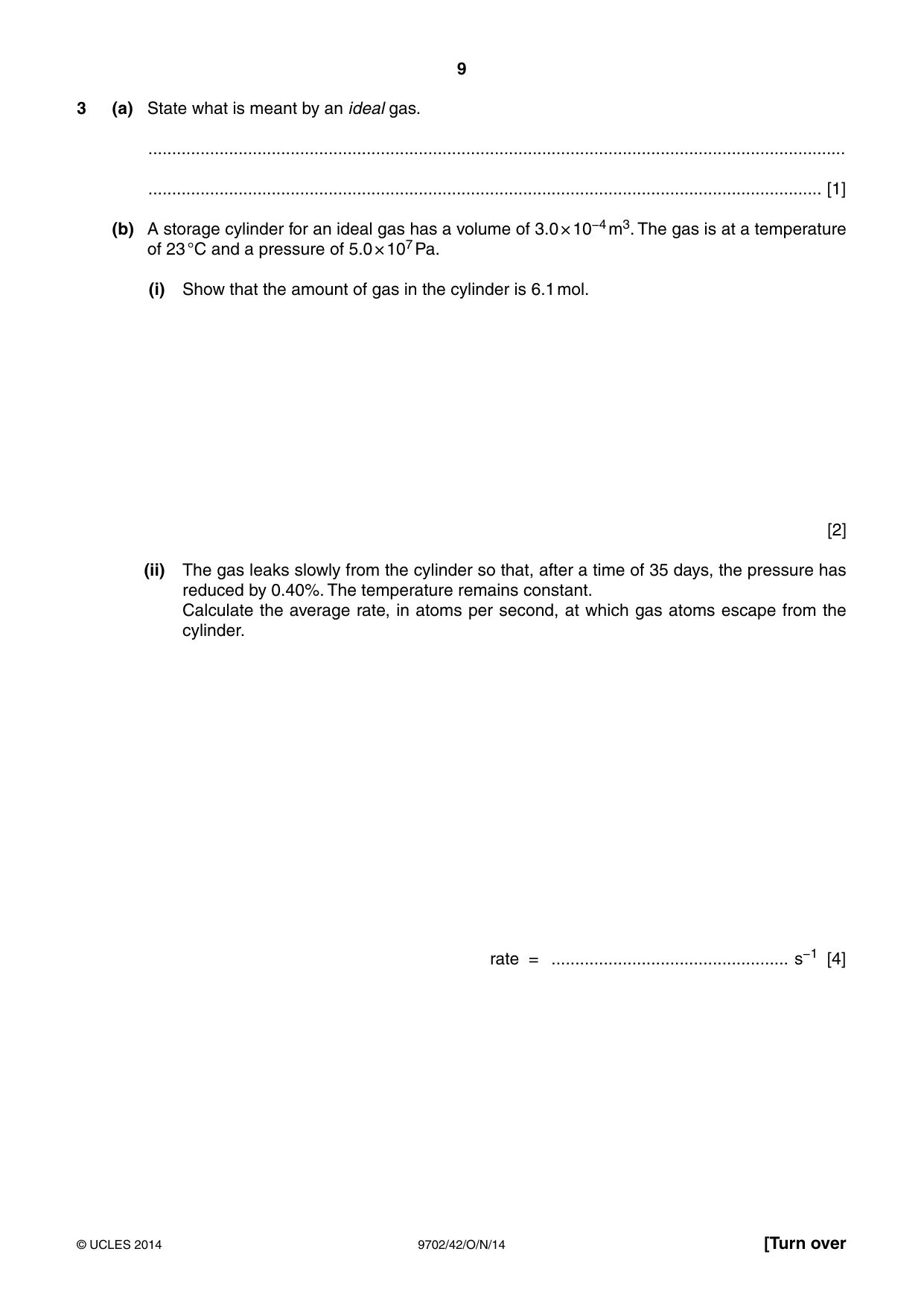 Cambridge A Level Physics 9702 2014 Oct/Nov Paper 4 · Variant 2 question paper, page 9 of 28