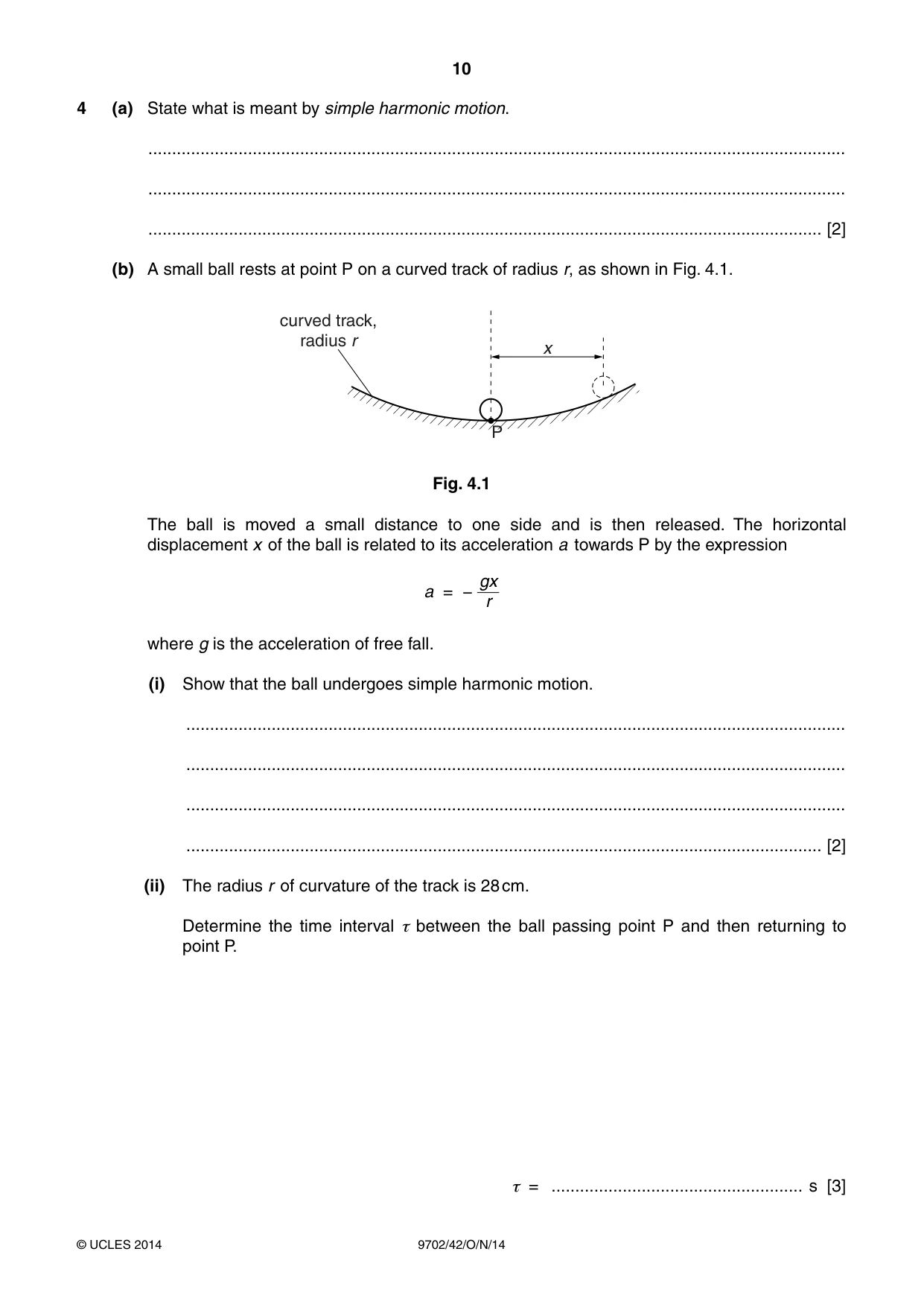 Cambridge A Level Physics 9702 2014 Oct/Nov Paper 4 · Variant 2 question paper, page 10 of 28