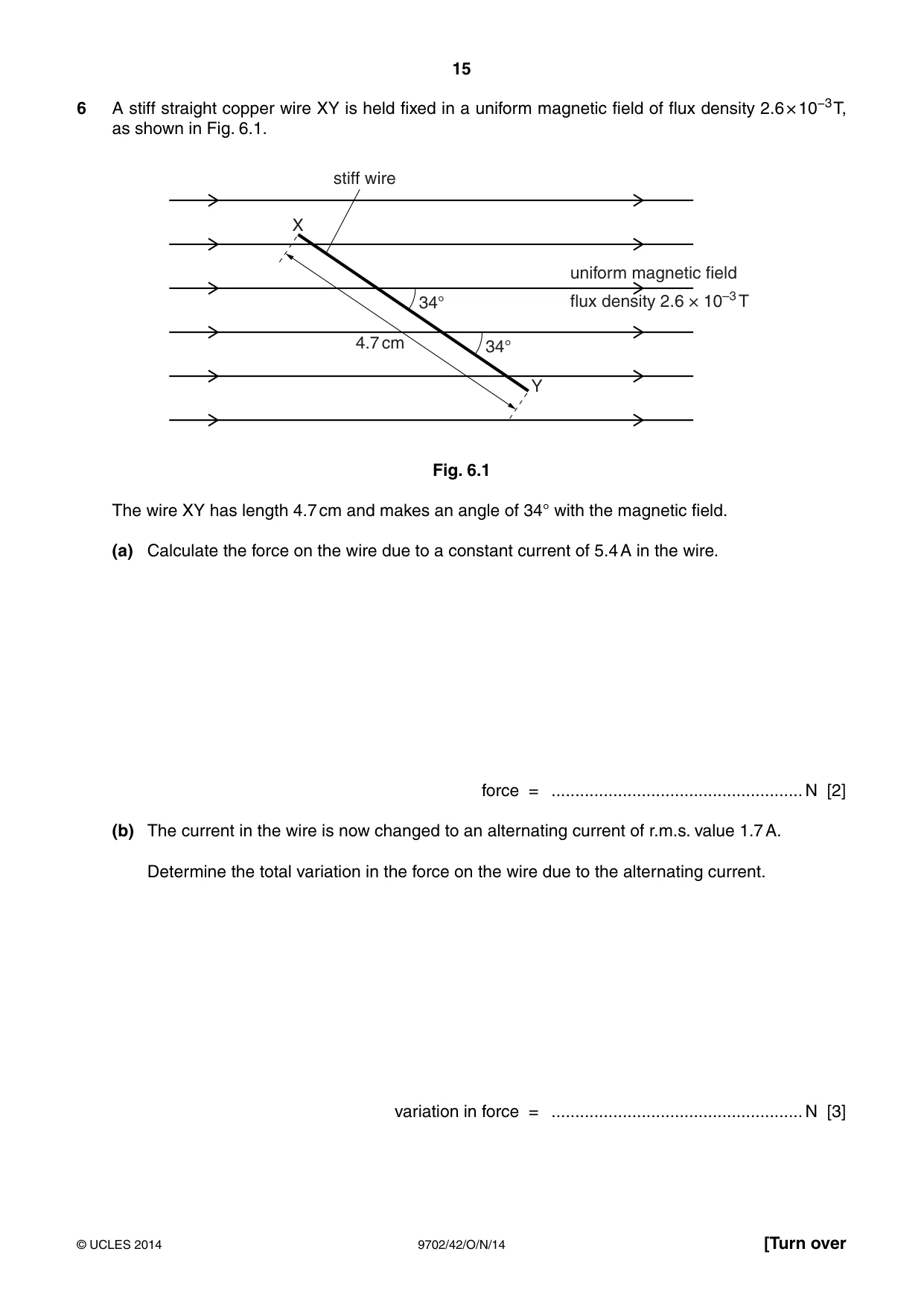Cambridge A Level Physics 9702 2014 Oct/Nov Paper 4 · Variant 2 question paper, page 15 of 28
