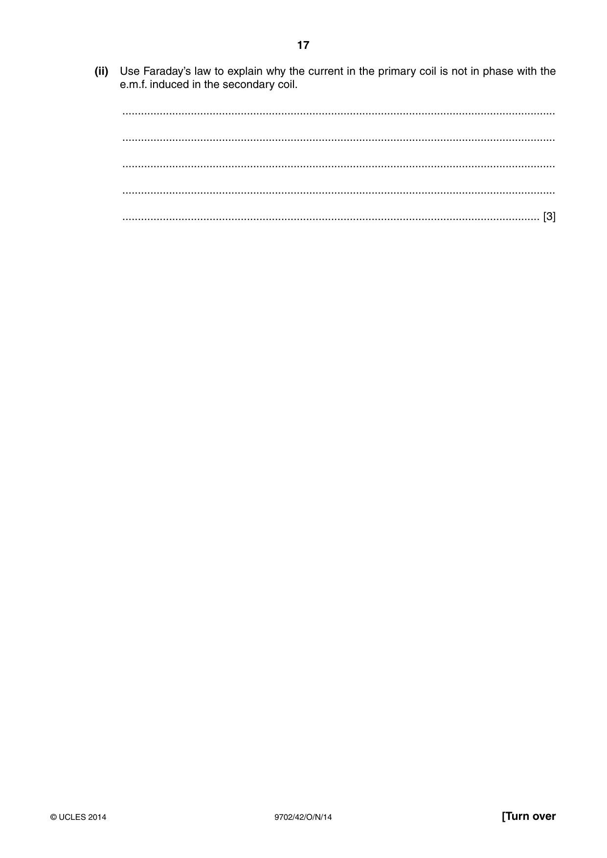 Cambridge A Level Physics 9702 2014 Oct/Nov Paper 4 · Variant 2 question paper, page 17 of 28