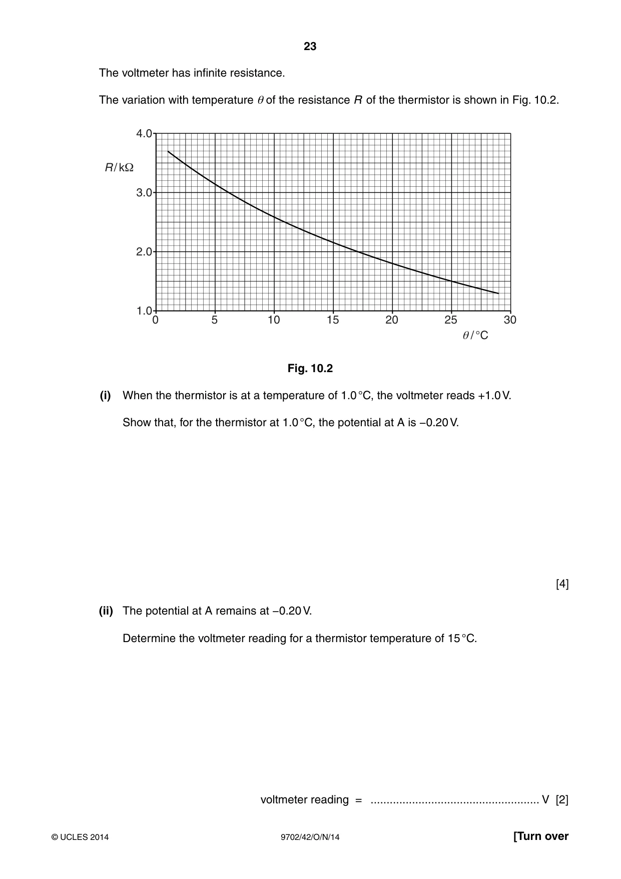 Cambridge A Level Physics 9702 2014 Oct/Nov Paper 4 · Variant 2 question paper, page 23 of 28