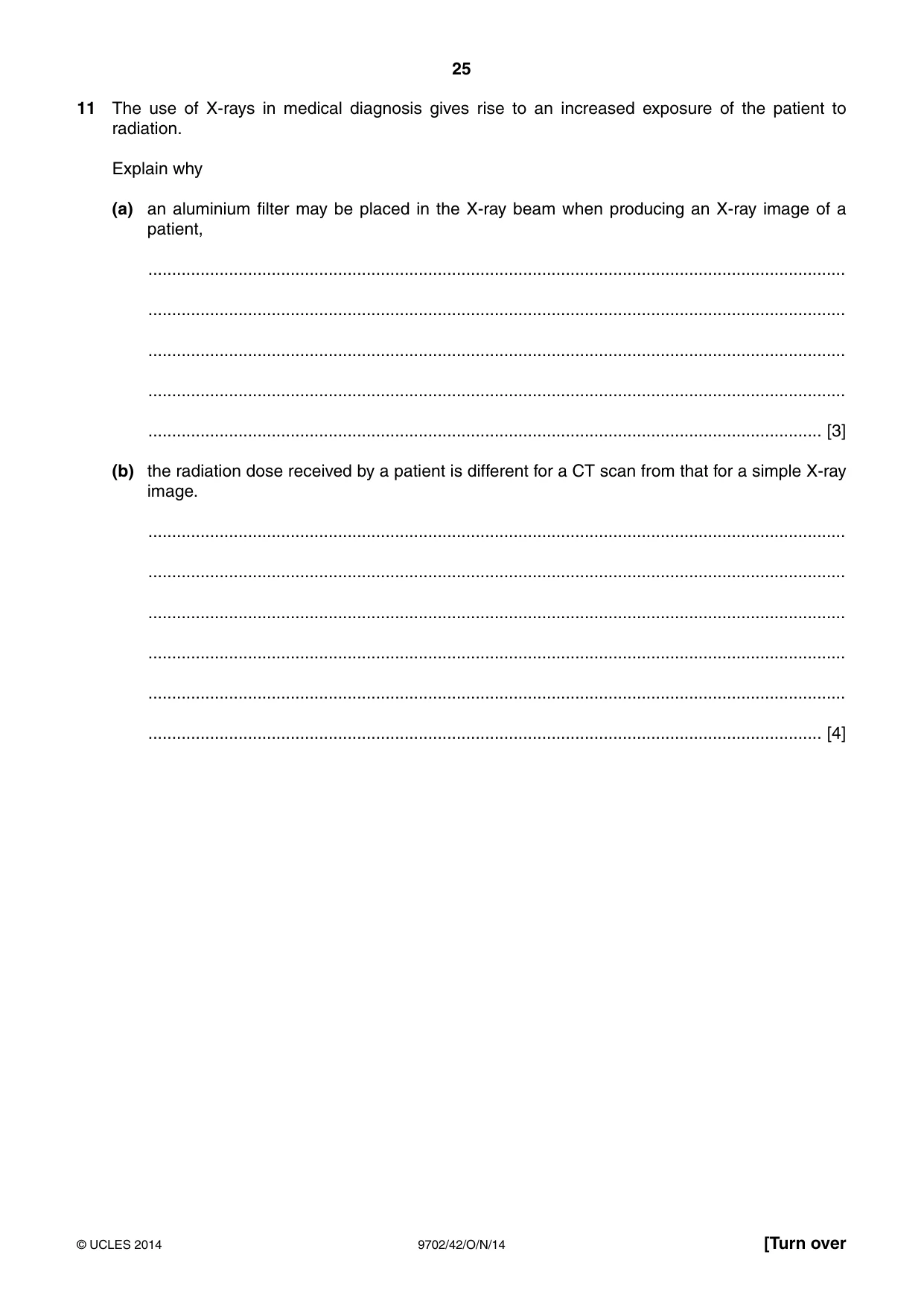 Cambridge A Level Physics 9702 2014 Oct/Nov Paper 4 · Variant 2 question paper, page 25 of 28