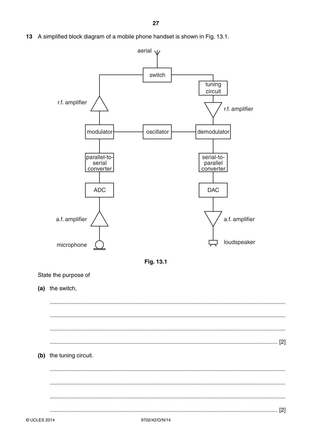 Cambridge A Level Physics 9702 2014 Oct/Nov Paper 4 · Variant 2 question paper, page 27 of 28
