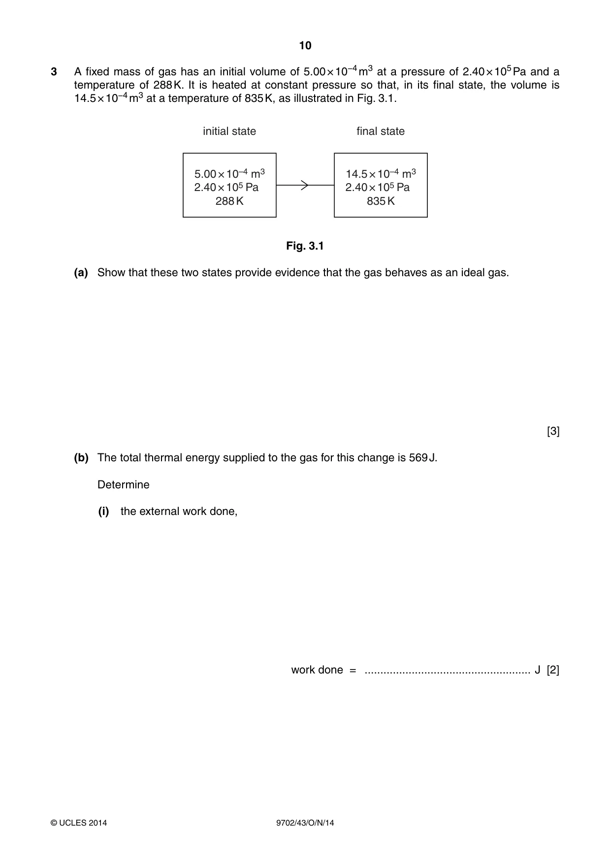 Cambridge A Level Physics 9702 2014 Oct/Nov Paper 4 · Variant 3 question paper, page 10 of 28