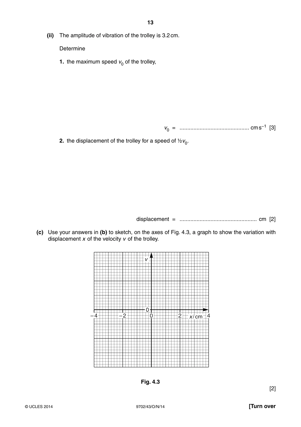 Cambridge A Level Physics 9702 2014 Oct/Nov Paper 4 · Variant 3 question paper, page 13 of 28