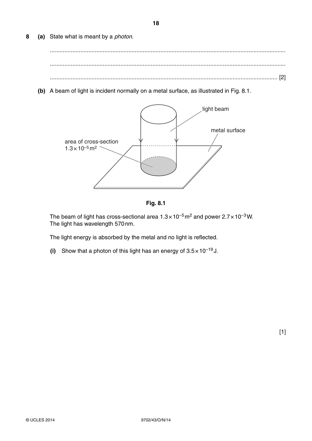 Cambridge A Level Physics 9702 2014 Oct/Nov Paper 4 · Variant 3 question paper, page 18 of 28