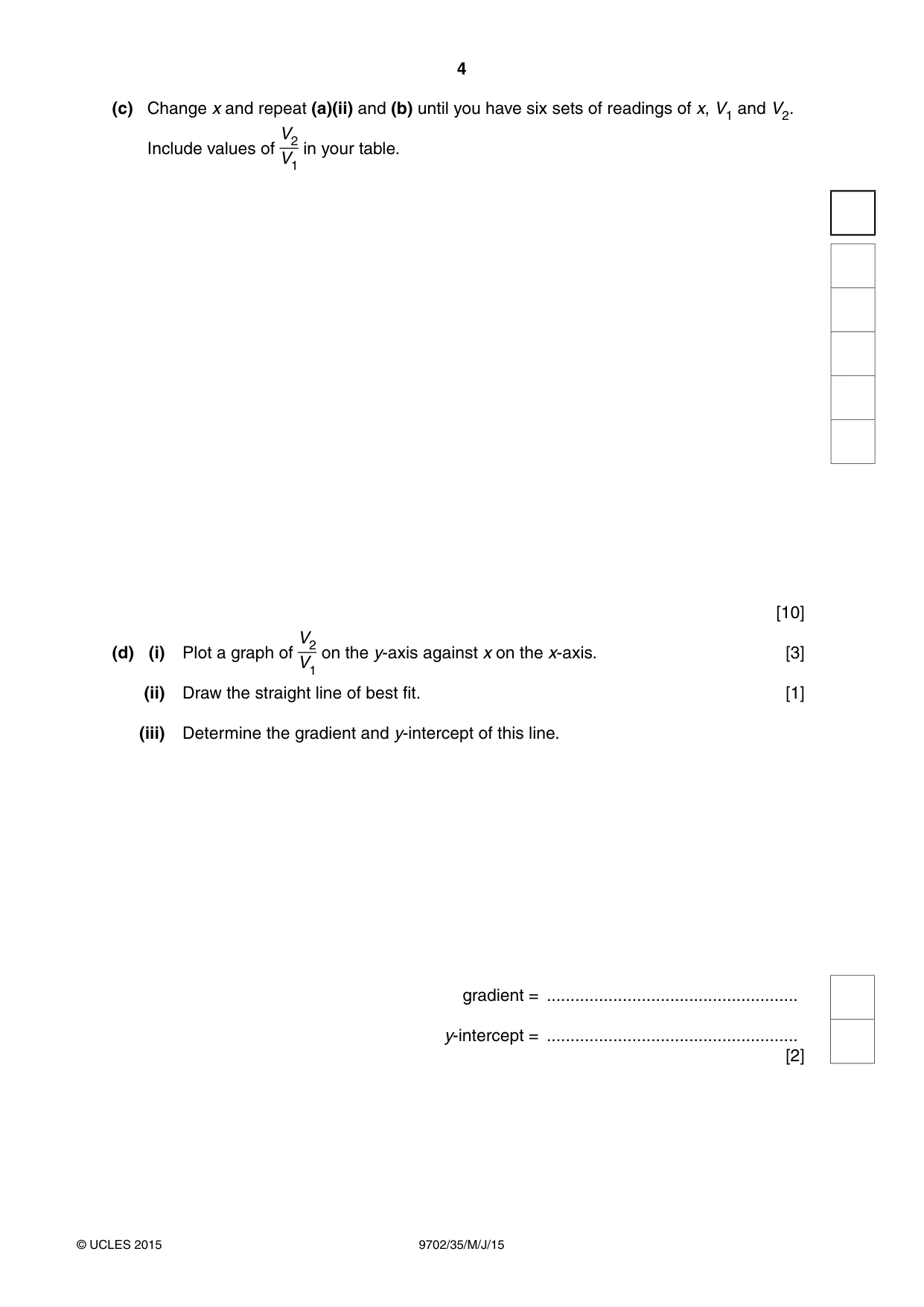 Cambridge A Level Physics 9702 2015 May/June Paper 3 · Variant 5 question paper, page 4 of 12
