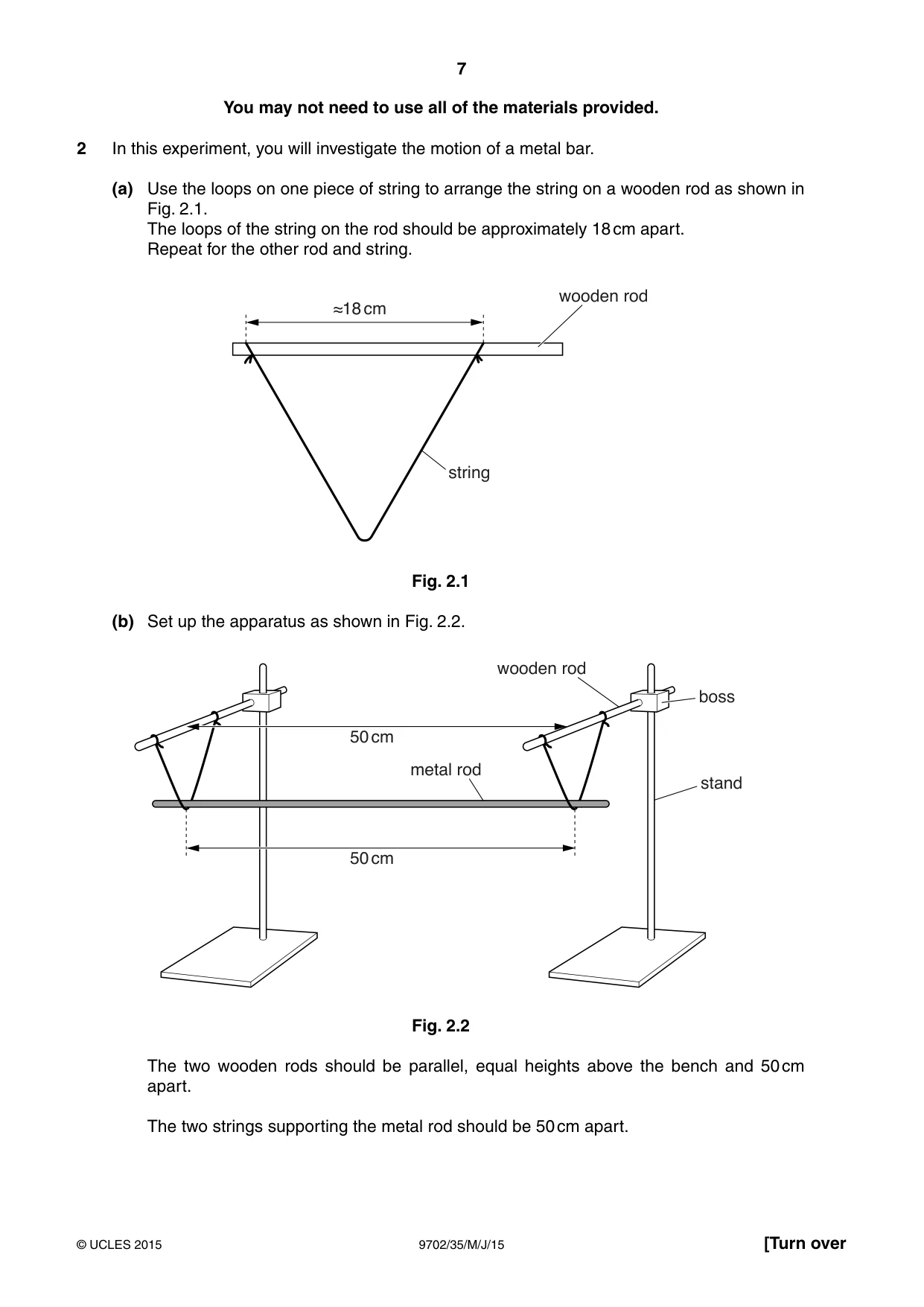 Cambridge A Level Physics 9702 2015 May/June Paper 3 · Variant 5 question paper, page 7 of 12