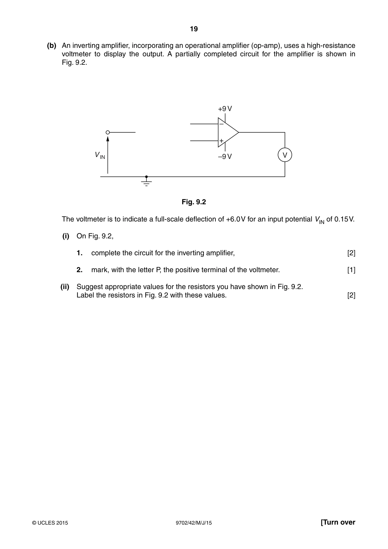 Cambridge A Level Physics 9702 2015 May/June Paper 4 · Variant 2 question paper, page 19 of 24