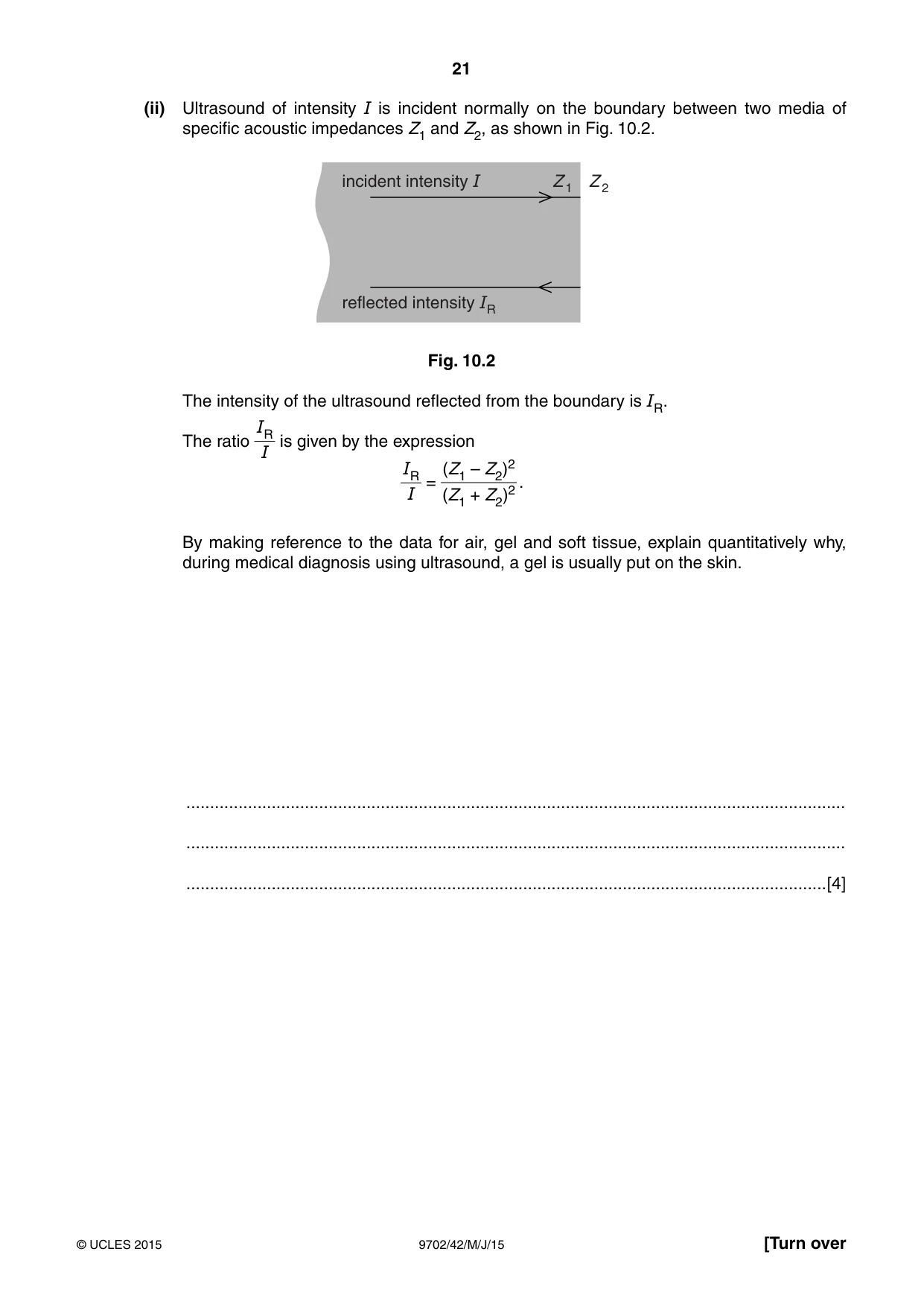 Cambridge A Level Physics 9702 2015 May/June Paper 4 · Variant 2 question paper, page 21 of 24