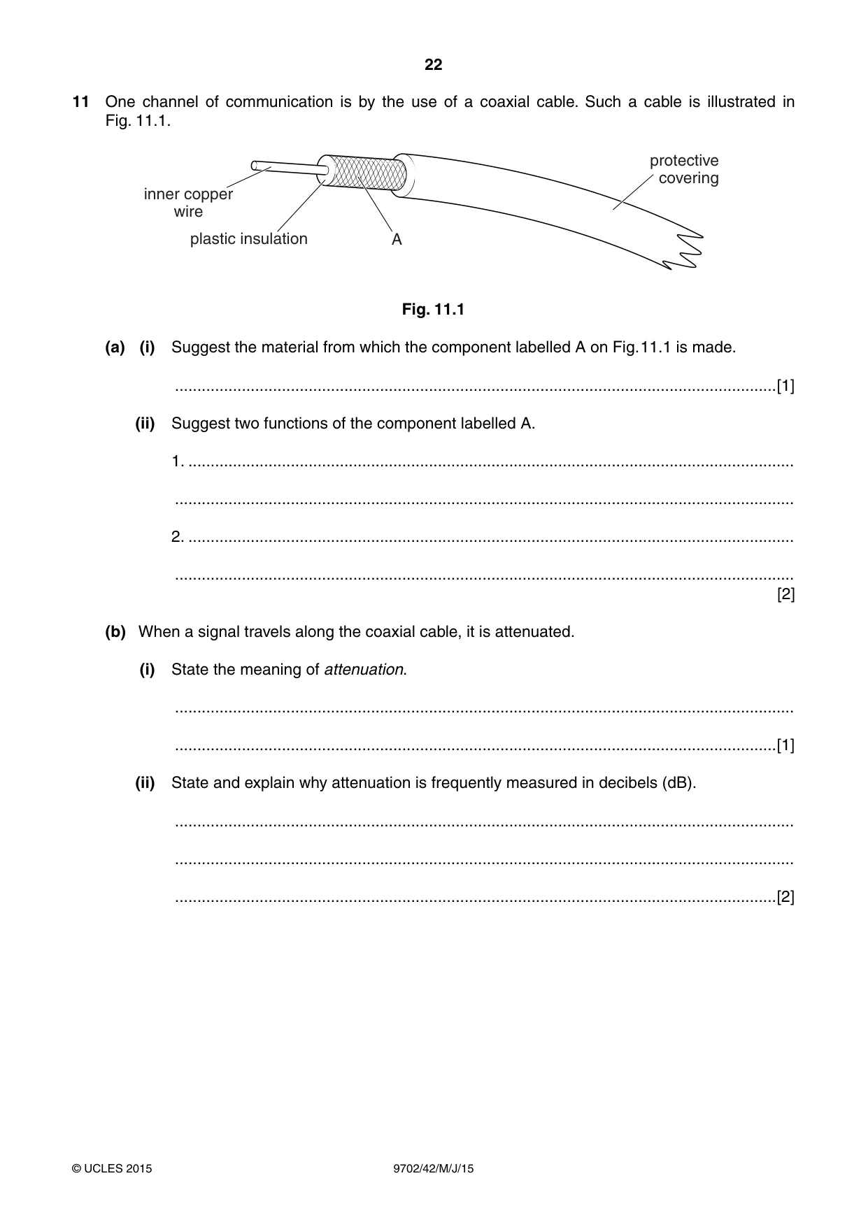Cambridge A Level Physics 9702 2015 May/June Paper 4 · Variant 2 question paper, page 22 of 24