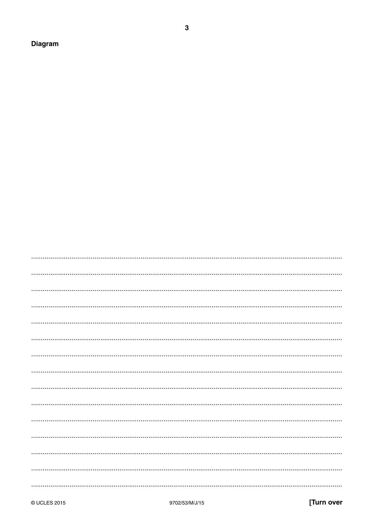 Cambridge A Level Physics 9702 2015 May/June Paper 5 · Variant 3 question paper, page 3 of 8