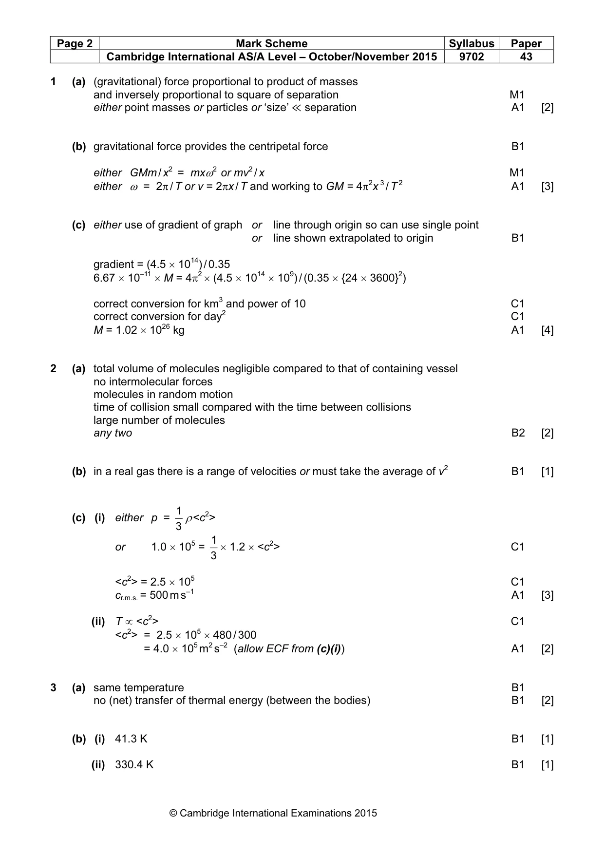 Mark scheme, page 2 of 7