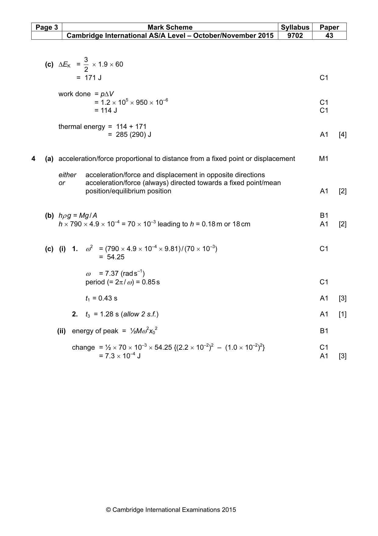 Mark scheme, page 3 of 7
