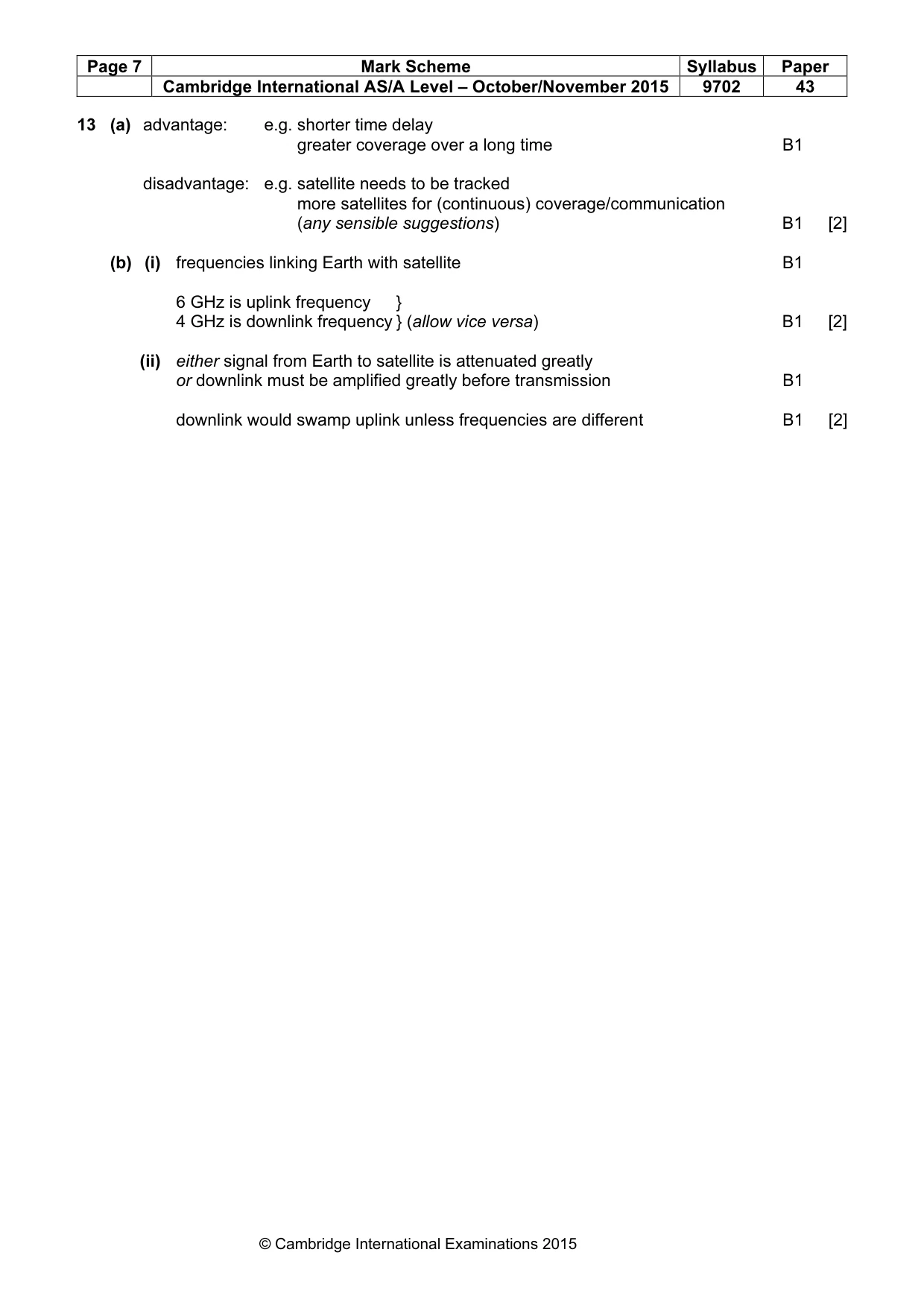 Mark scheme, page 7 of 7