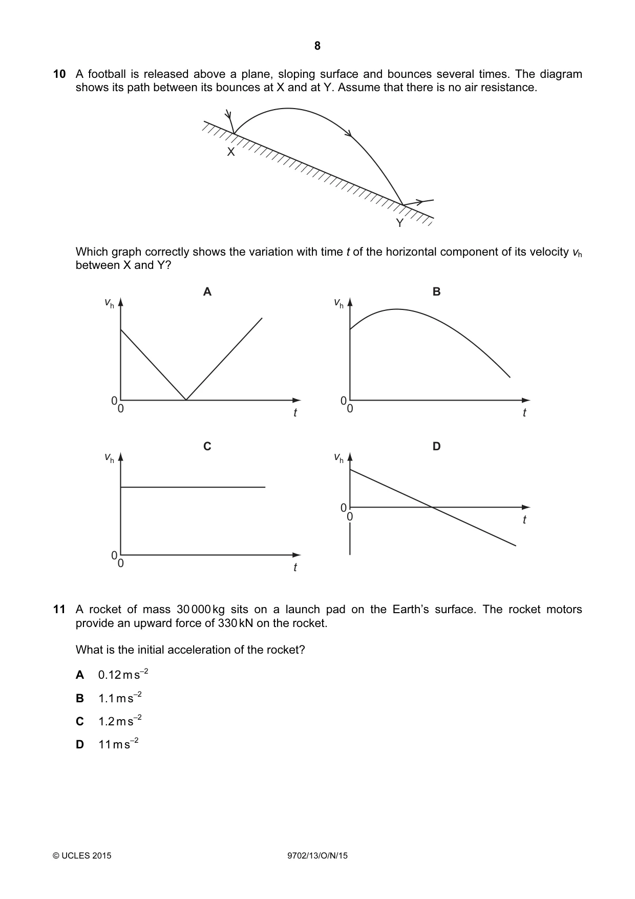 Cambridge A Level Physics 9702 2015 Oct/Nov Paper 1 · Variant 3 question paper, page 8 of 24