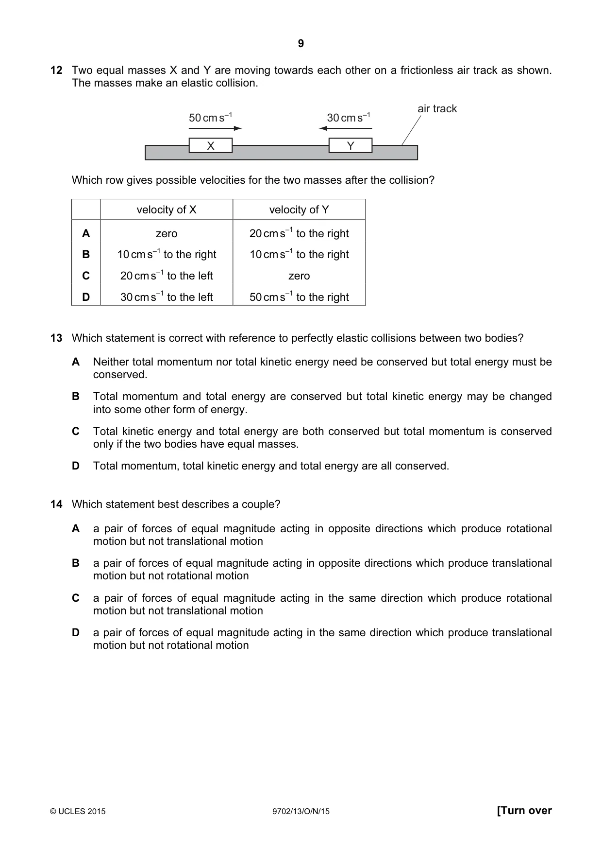 Cambridge A Level Physics 9702 2015 Oct/Nov Paper 1 · Variant 3 question paper, page 9 of 24