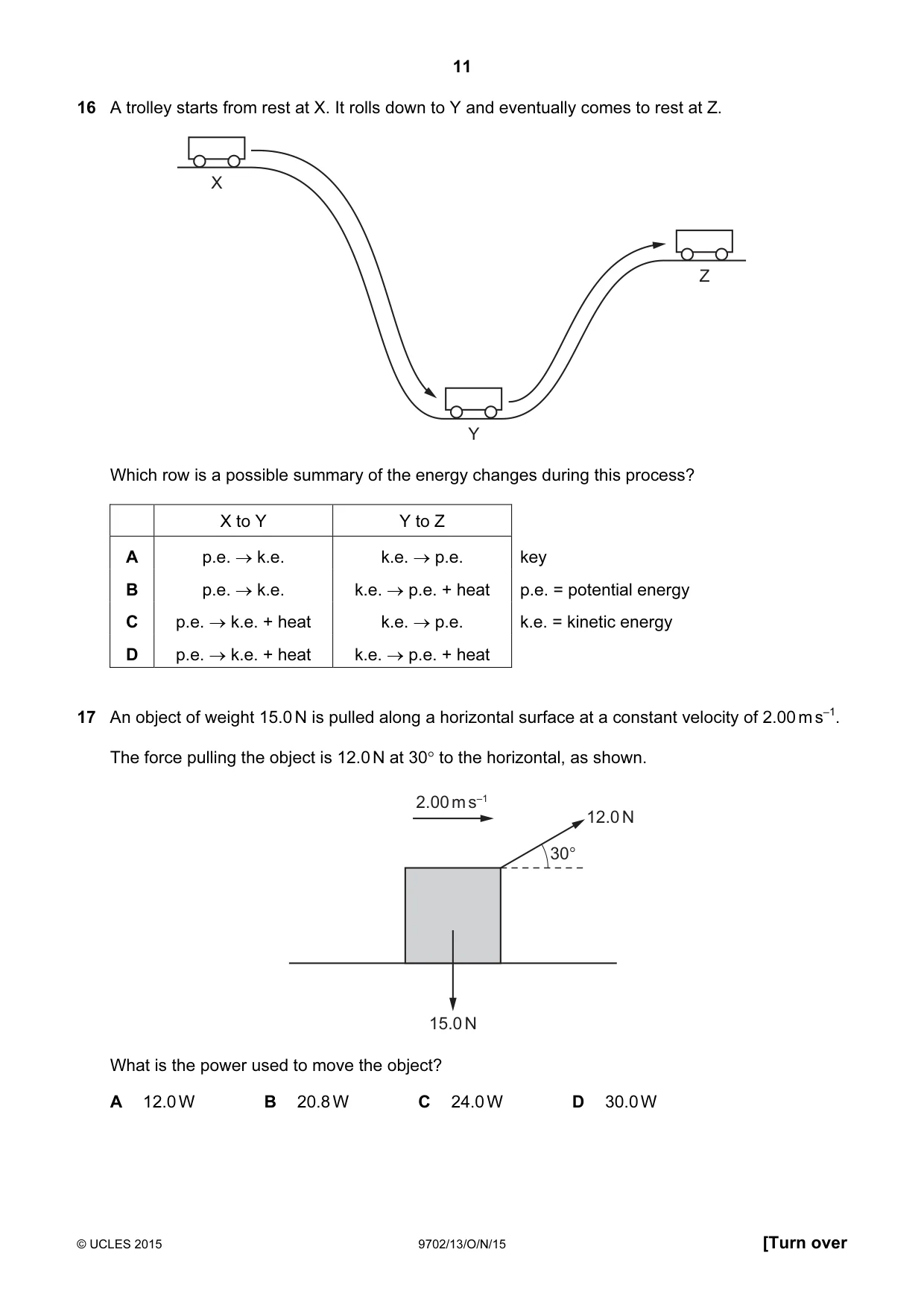 Cambridge A Level Physics 9702 2015 Oct/Nov Paper 1 · Variant 3 question paper, page 11 of 24