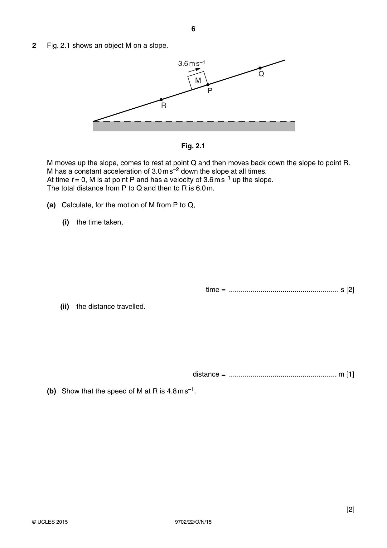 Cambridge A Level Physics 9702 2015 Oct/Nov Paper 2 · Variant 2 question paper, page 6 of 16