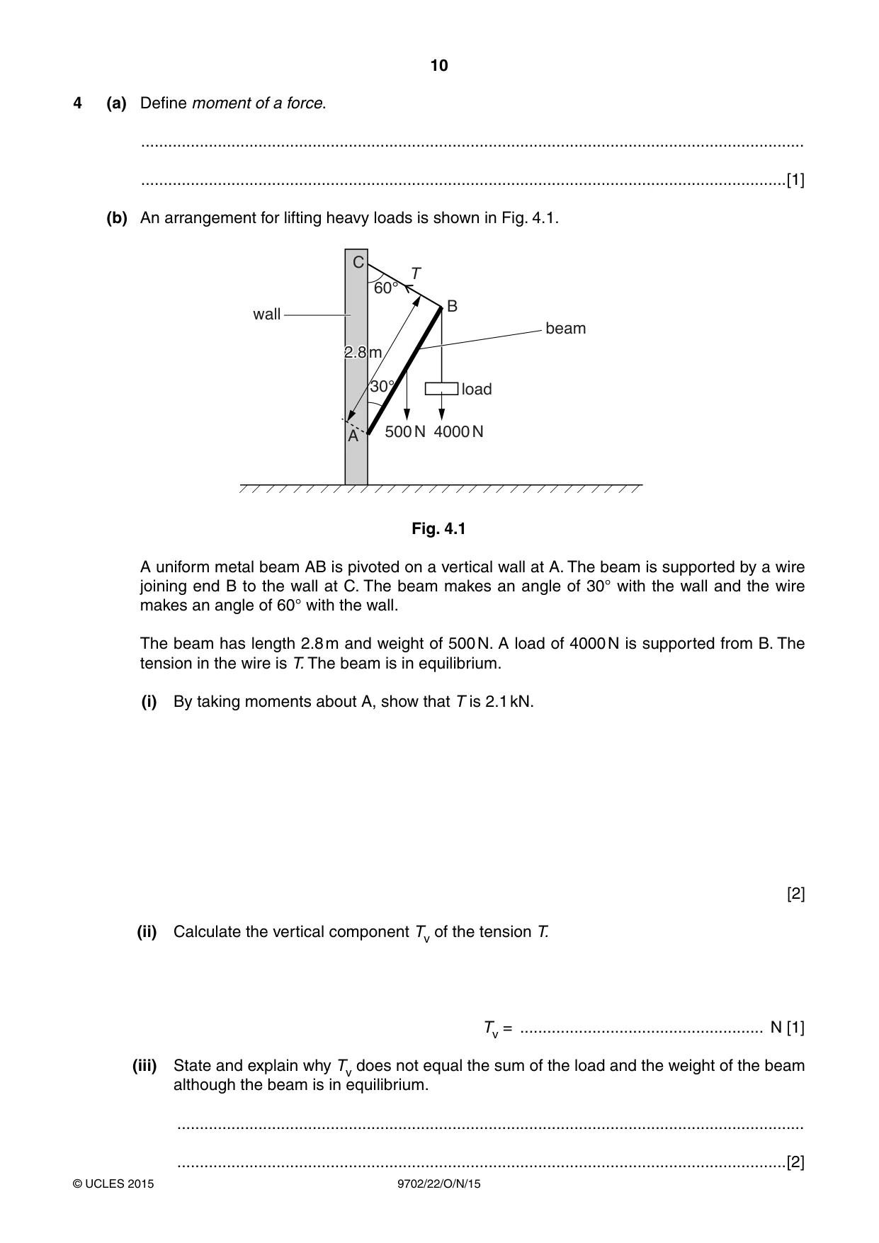 Cambridge A Level Physics 9702 2015 Oct/Nov Paper 2 · Variant 2 question paper, page 10 of 16