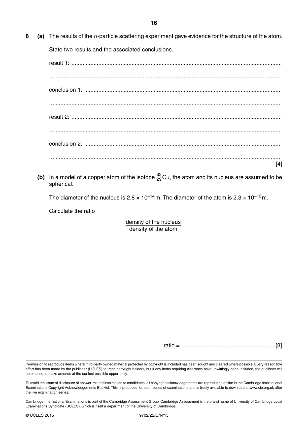 Cambridge A Level Physics 9702 2015 Oct/Nov Paper 2 · Variant 2 question paper, page 16 of 16