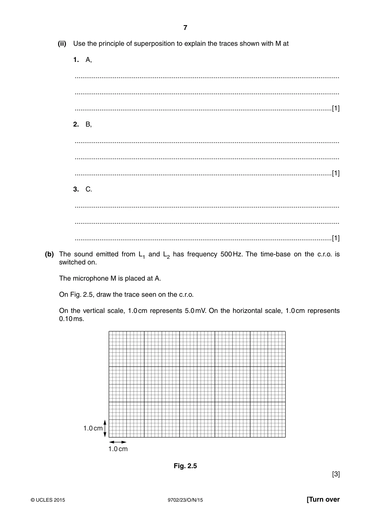 Cambridge A Level Physics 9702 2015 Oct/Nov Paper 2 · Variant 3 question paper, page 7 of 16