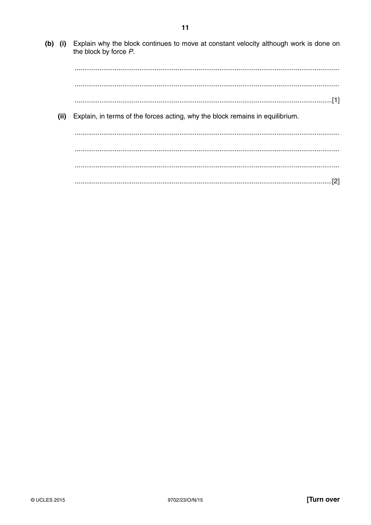 Cambridge A Level Physics 9702 2015 Oct/Nov Paper 2 · Variant 3 question paper, page 11 of 16