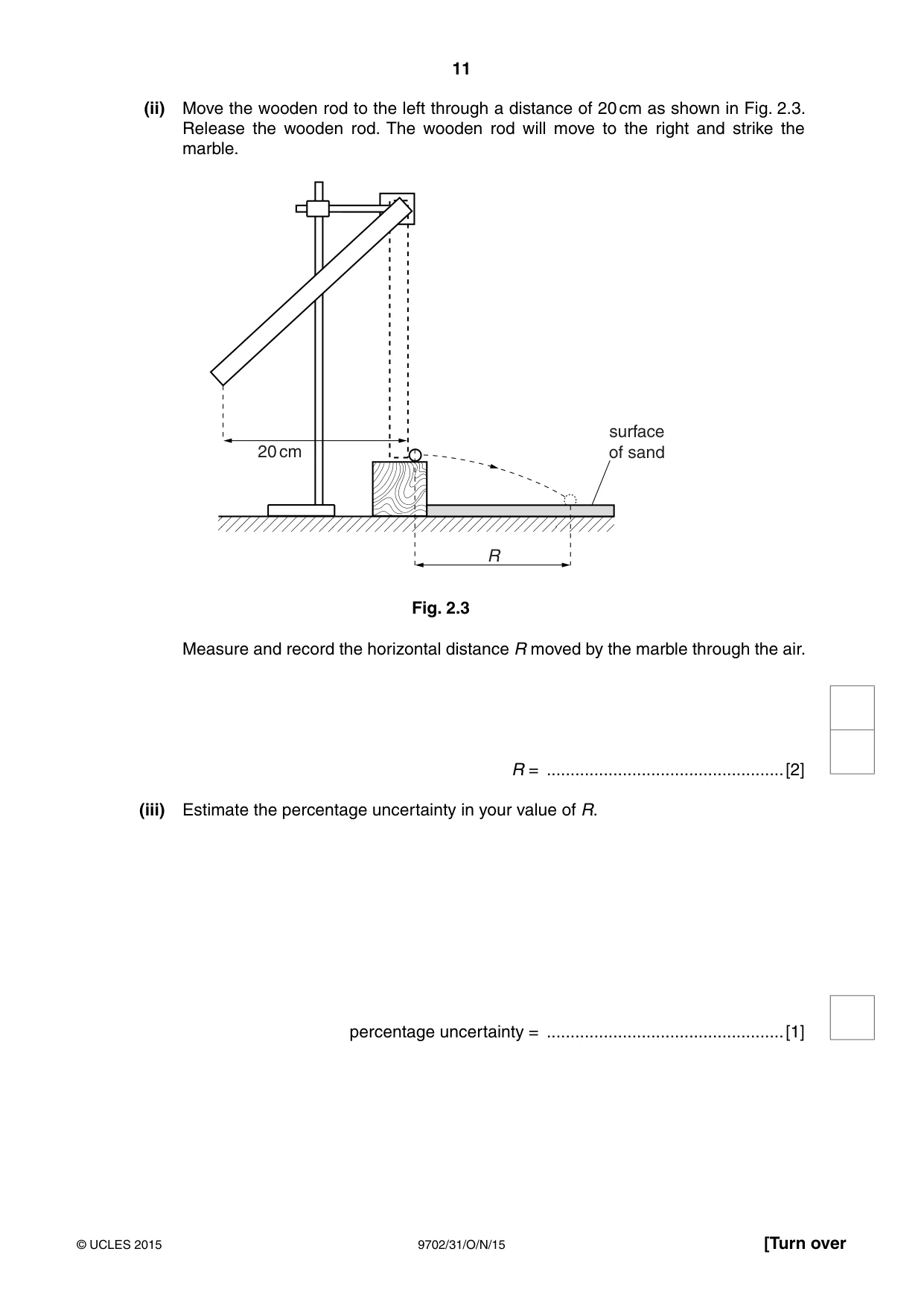 Cambridge A Level Physics 9702 2015 Oct/Nov Paper 3 · Variant 1 question paper, page 11 of 16
