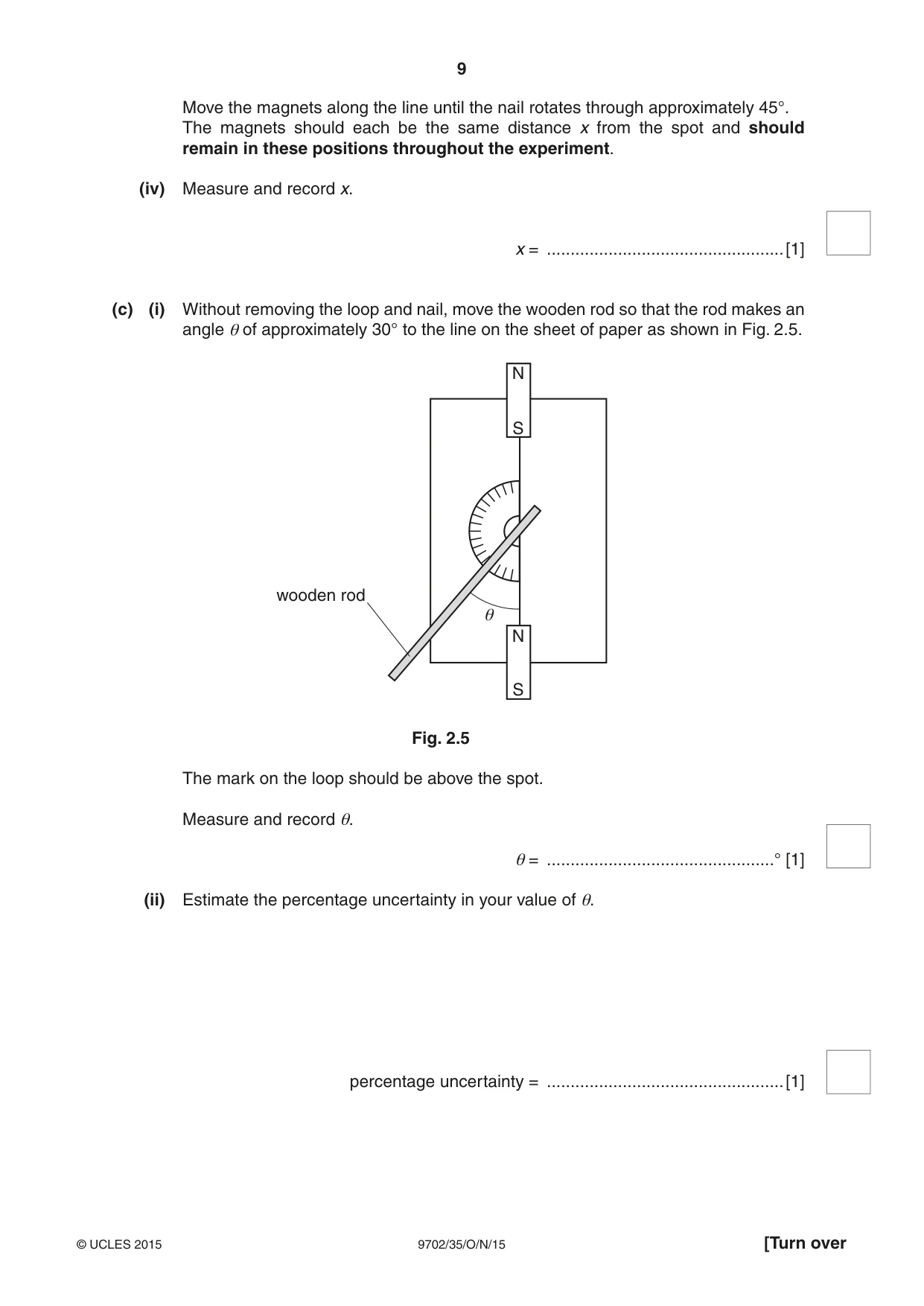 Cambridge A Level Physics 9702 2015 Oct/Nov Paper 3 · Variant 5 question paper, page 9 of 16