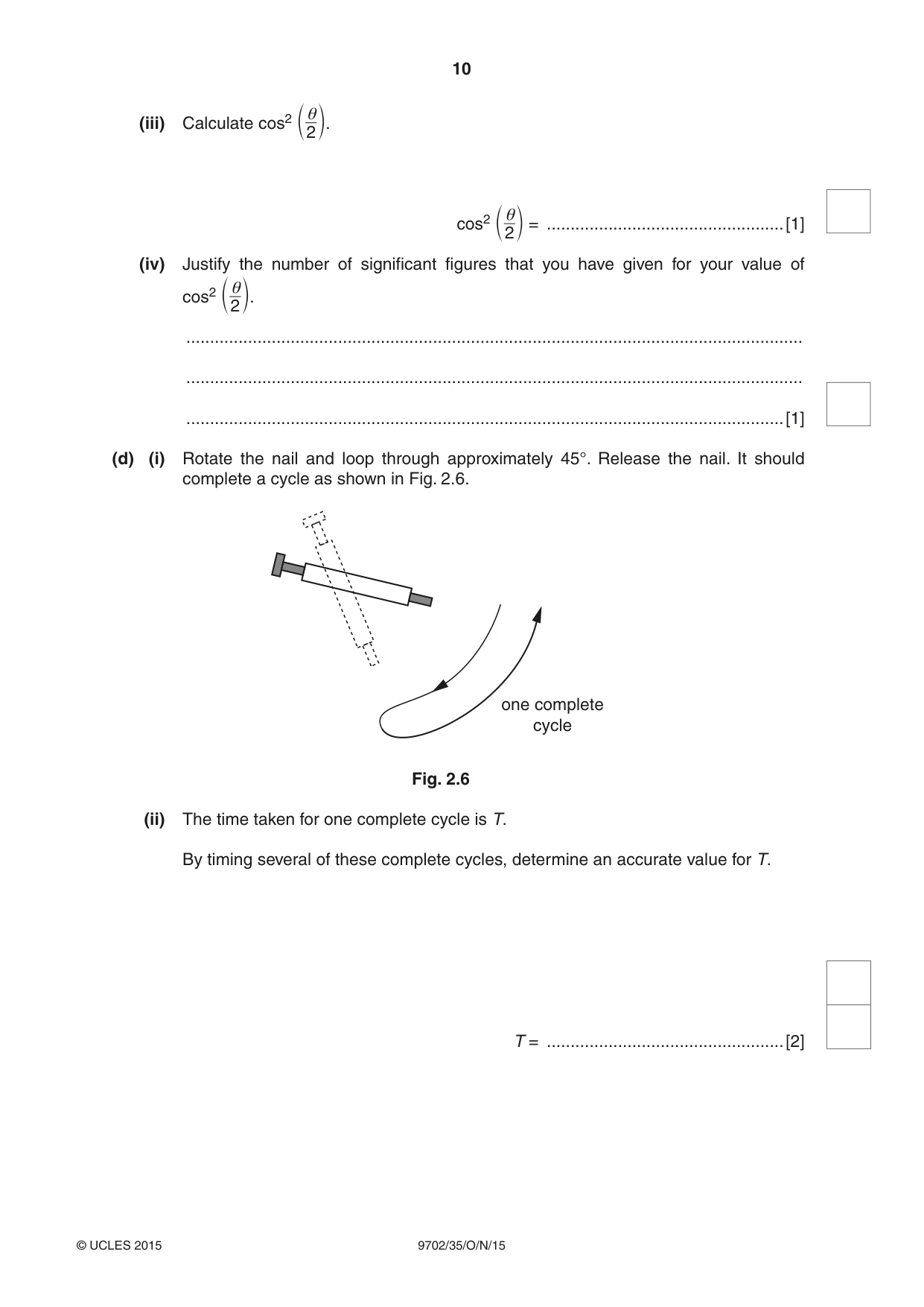 Cambridge A Level Physics 9702 2015 Oct/Nov Paper 3 · Variant 5 question paper, page 10 of 16