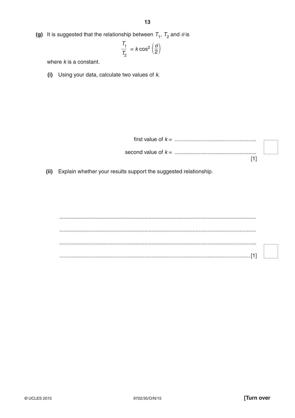 Cambridge A Level Physics 9702 2015 Oct/Nov Paper 3 · Variant 5 question paper, page 13 of 16