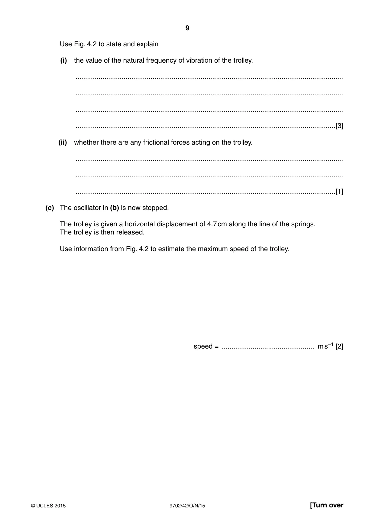 Cambridge A Level Physics 9702 2015 Oct/Nov Paper 4 · Variant 2 question paper, page 9 of 24