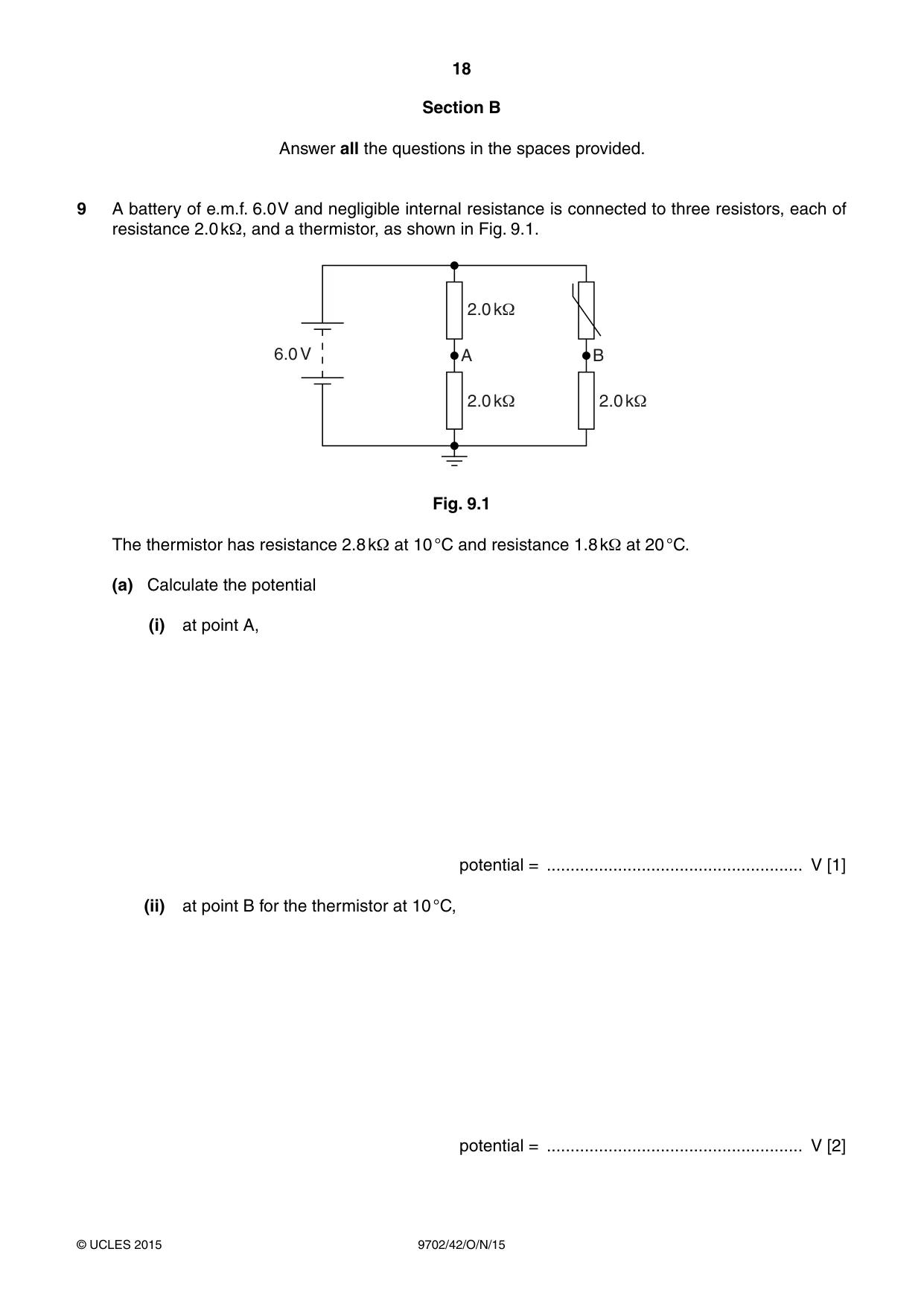 Cambridge A Level Physics 9702 2015 Oct/Nov Paper 4 · Variant 2 question paper, page 18 of 24