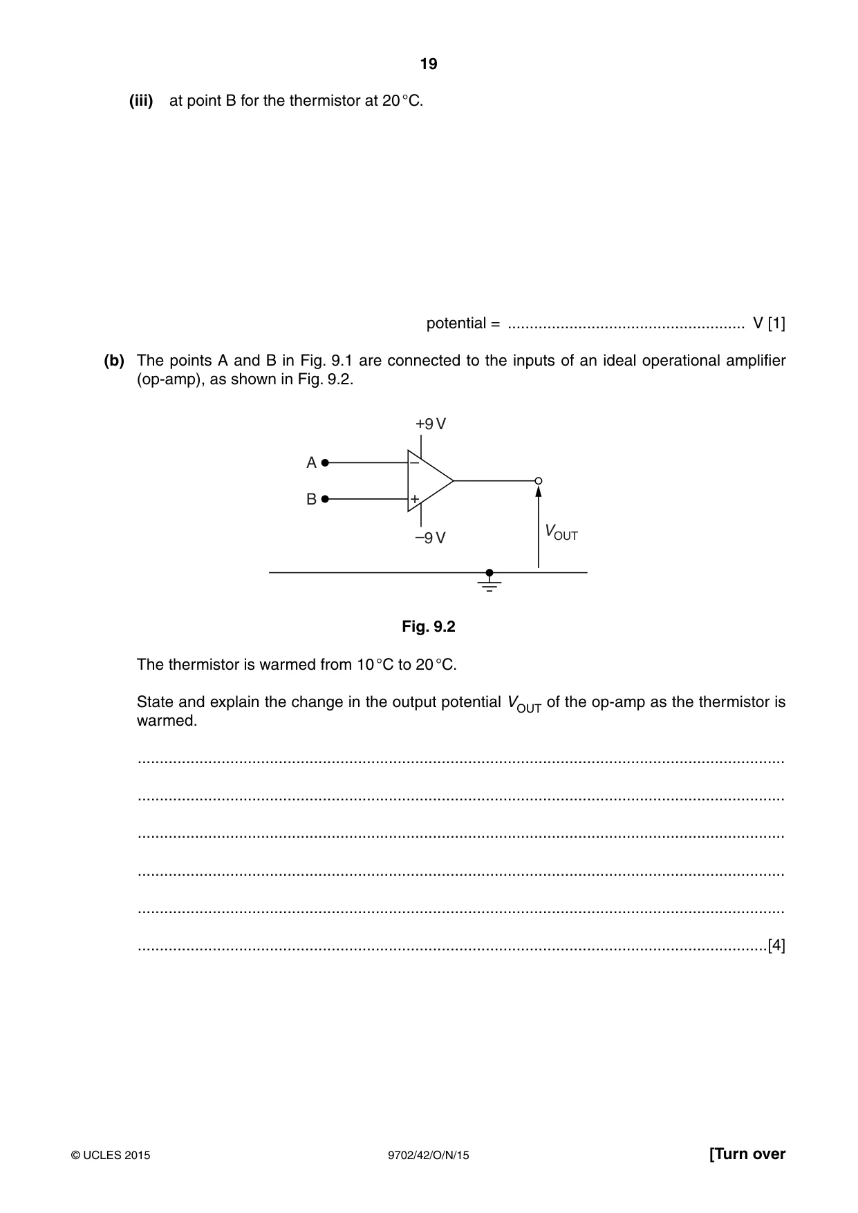 Cambridge A Level Physics 9702 2015 Oct/Nov Paper 4 · Variant 2 question paper, page 19 of 24