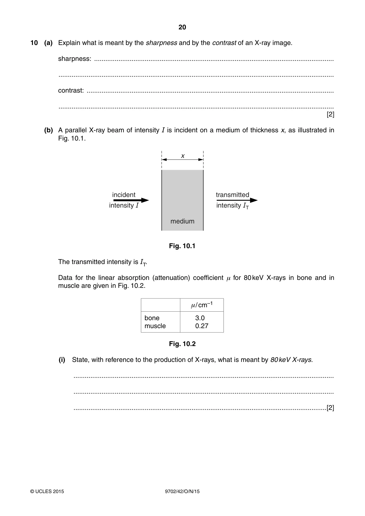 Cambridge A Level Physics 9702 2015 Oct/Nov Paper 4 · Variant 2 question paper, page 20 of 24