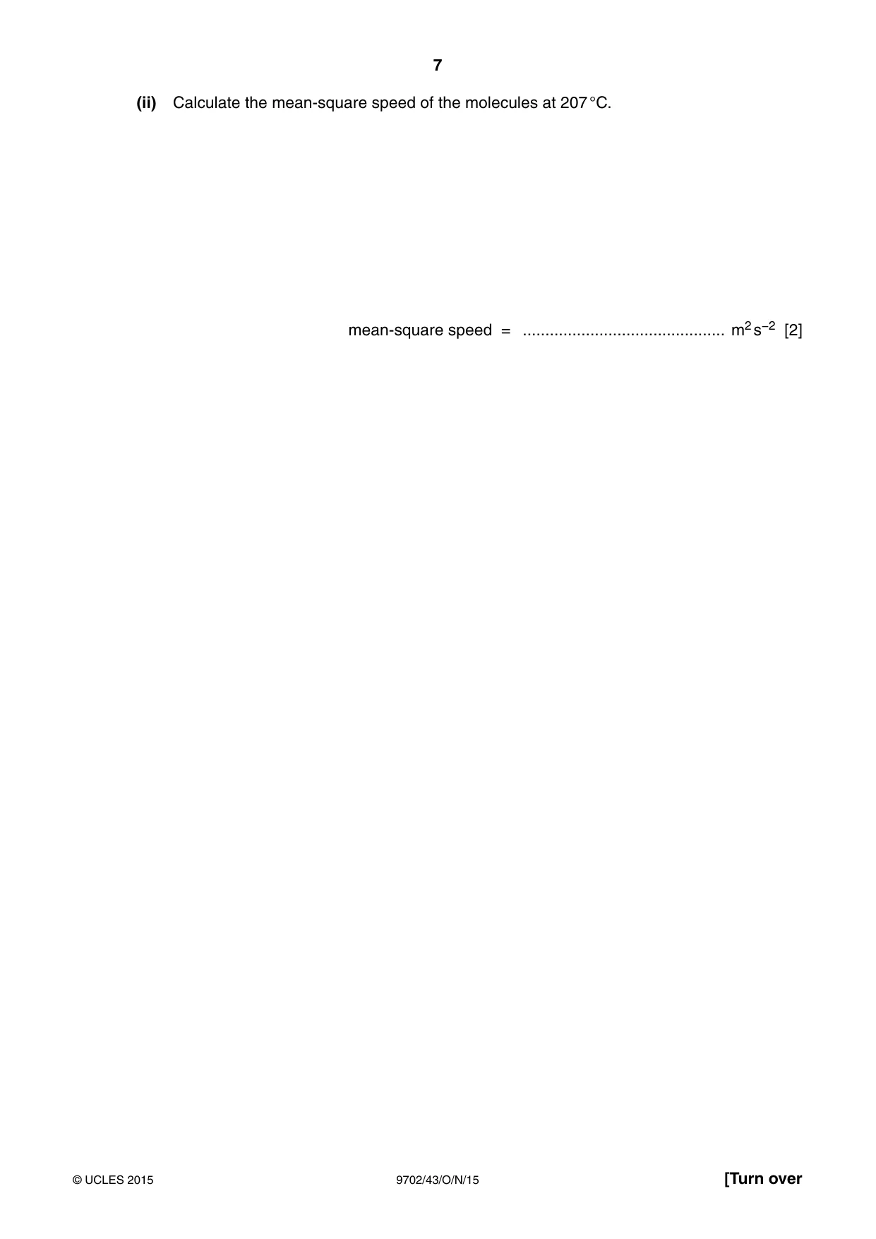 Cambridge A Level Physics 9702 2015 Oct/Nov Paper 4 · Variant 3 question paper, page 7 of 24