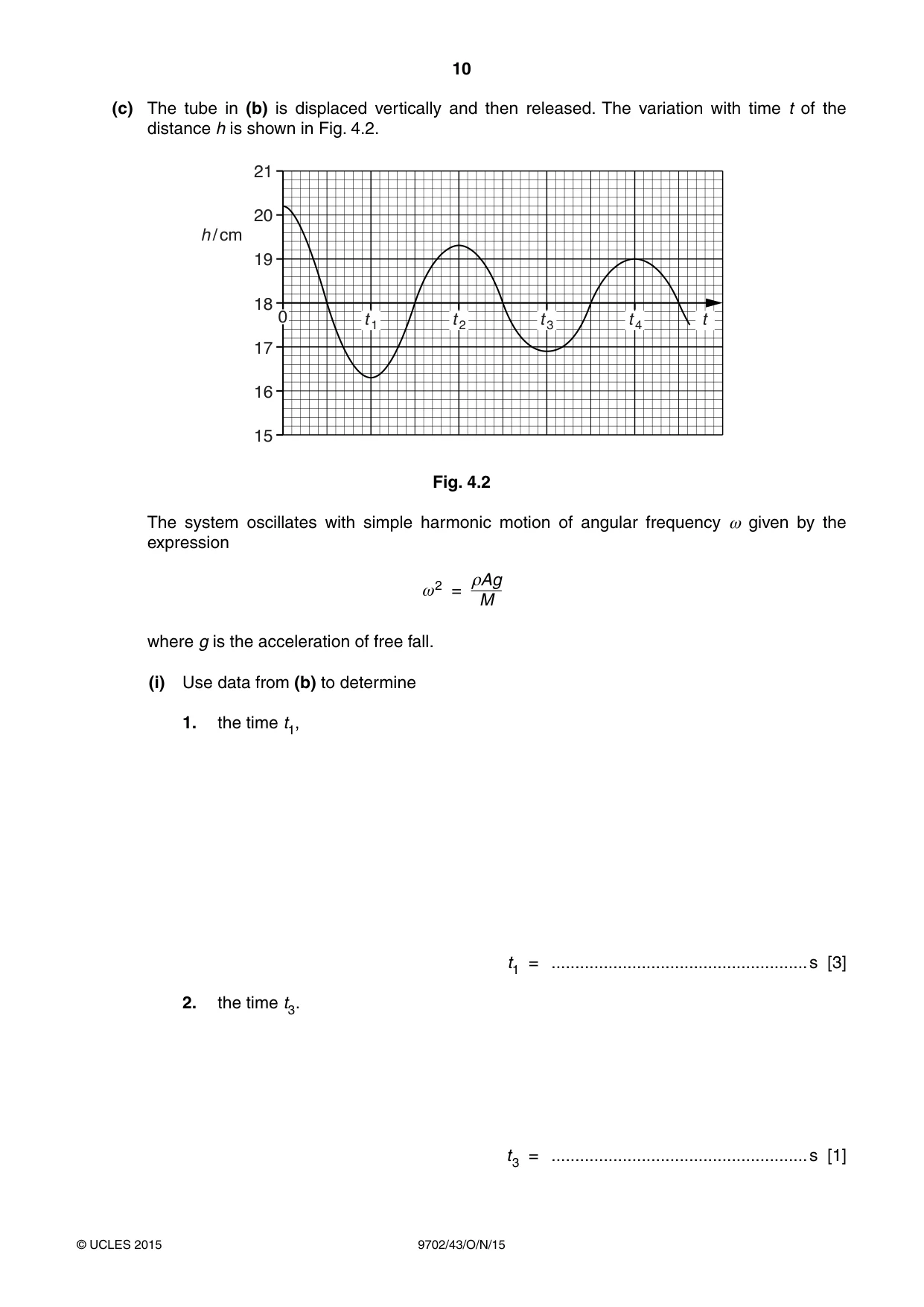 Cambridge A Level Physics 9702 2015 Oct/Nov Paper 4 · Variant 3 question paper, page 10 of 24