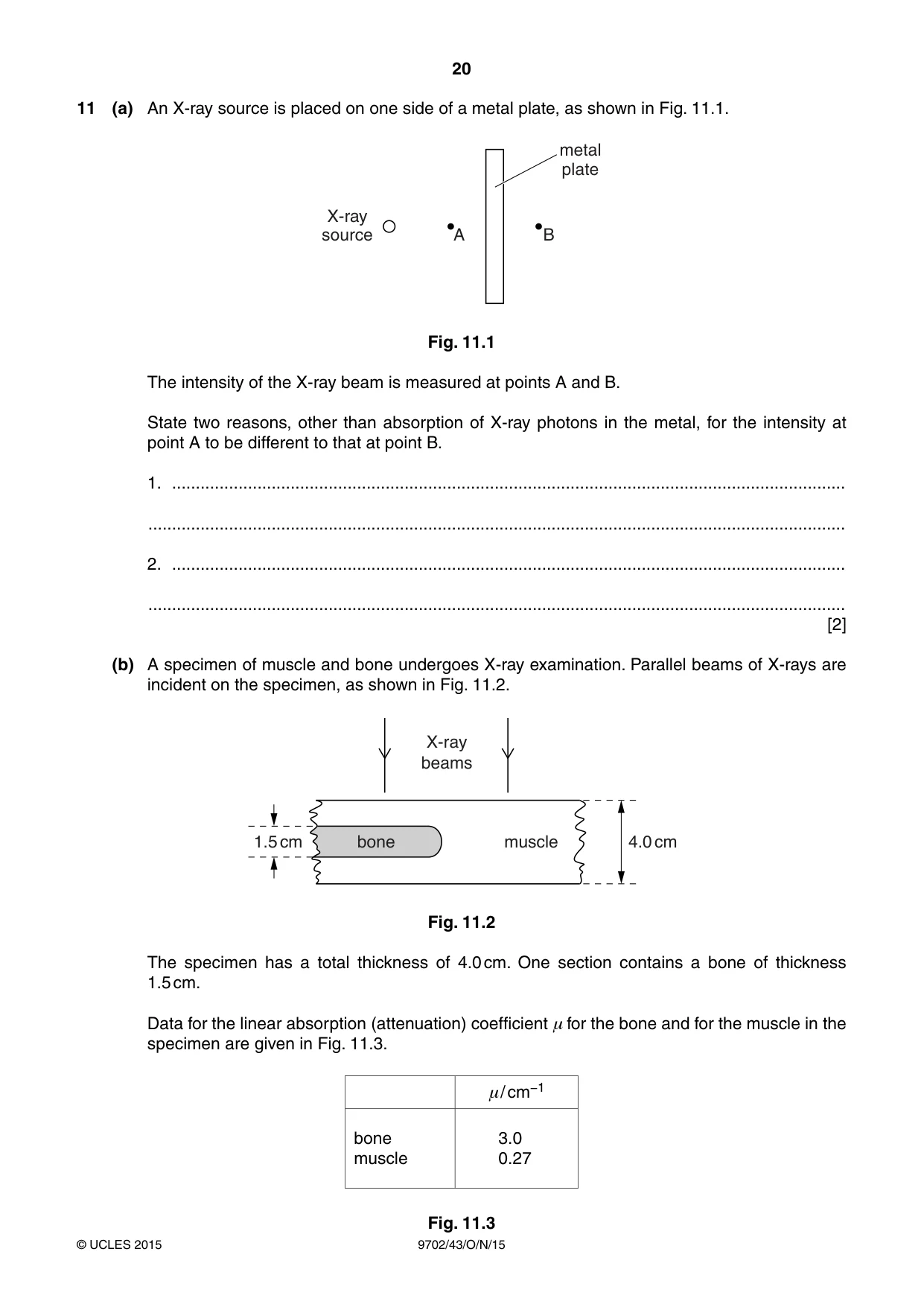 Cambridge A Level Physics 9702 2015 Oct/Nov Paper 4 · Variant 3 question paper, page 20 of 24