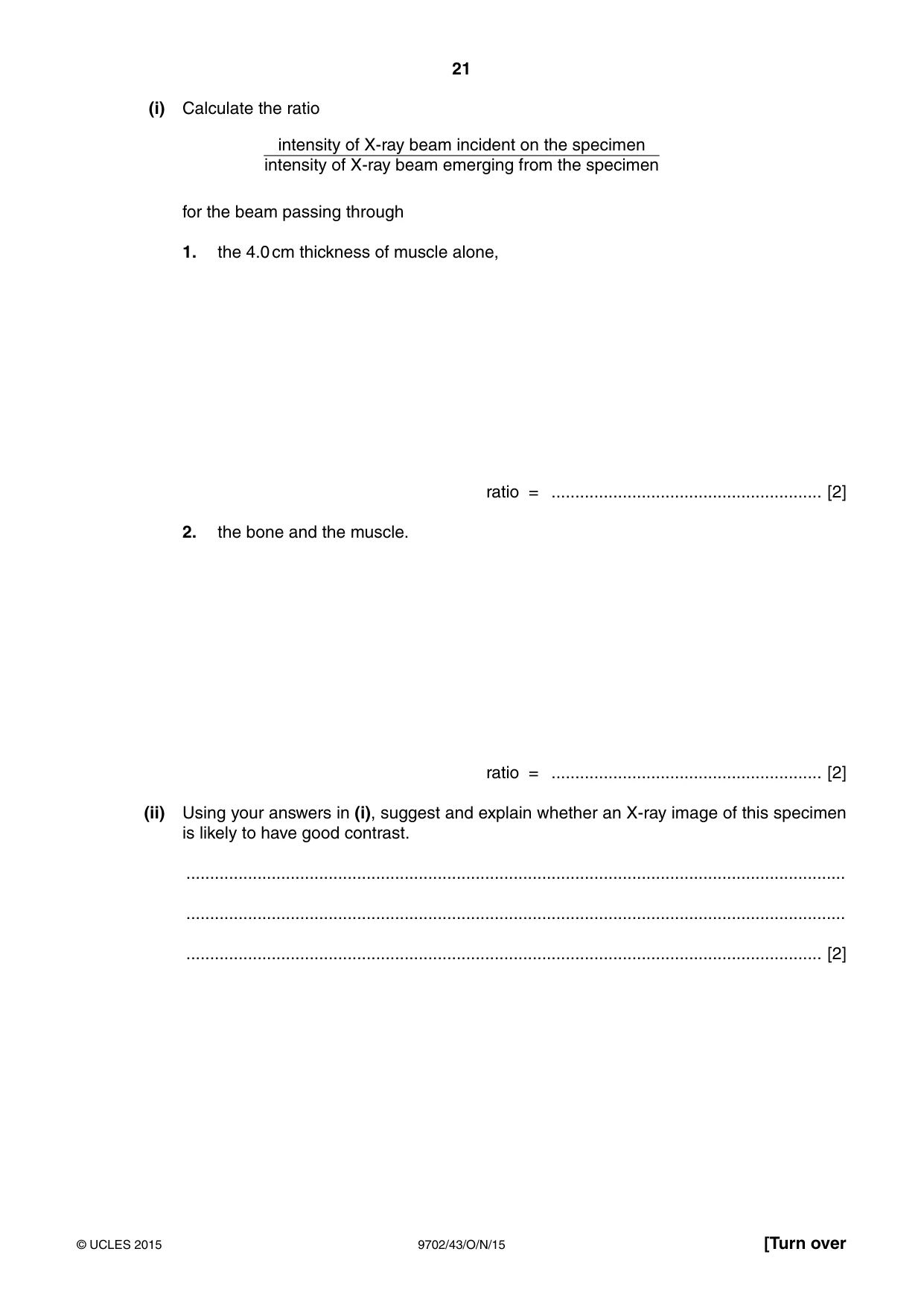 Cambridge A Level Physics 9702 2015 Oct/Nov Paper 4 · Variant 3 question paper, page 21 of 24