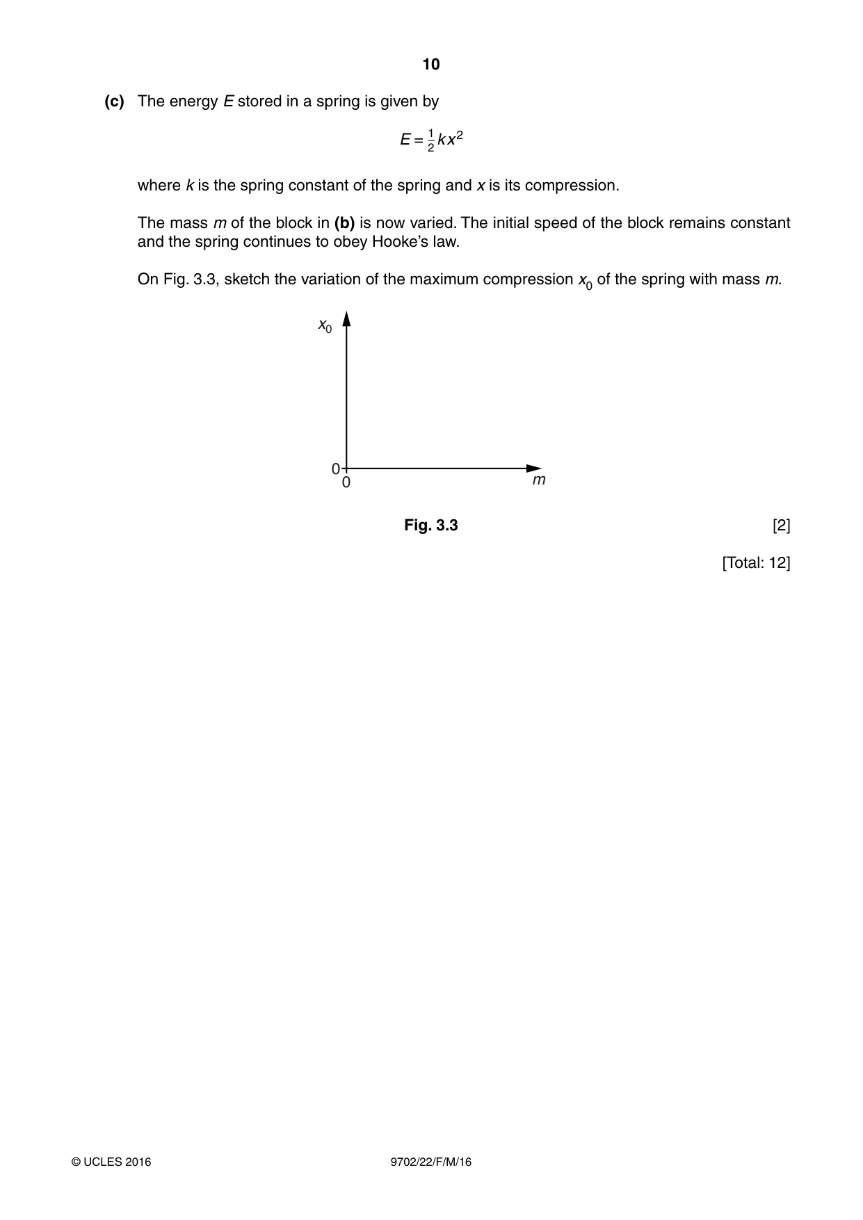 Cambridge A Level Physics 9702 2016 Feb/March Paper 2 · Variant 2 question paper, page 10 of 16